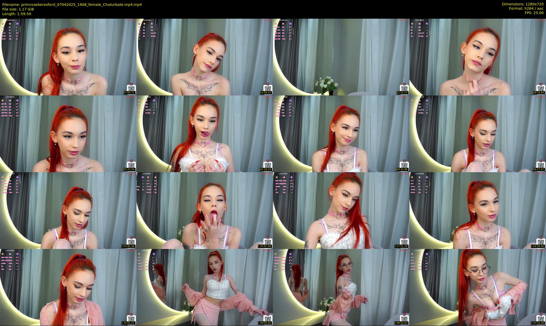 primroseberesford — 120 minute Chaturbate female cam show recording, 720p, Apr 7, 2025