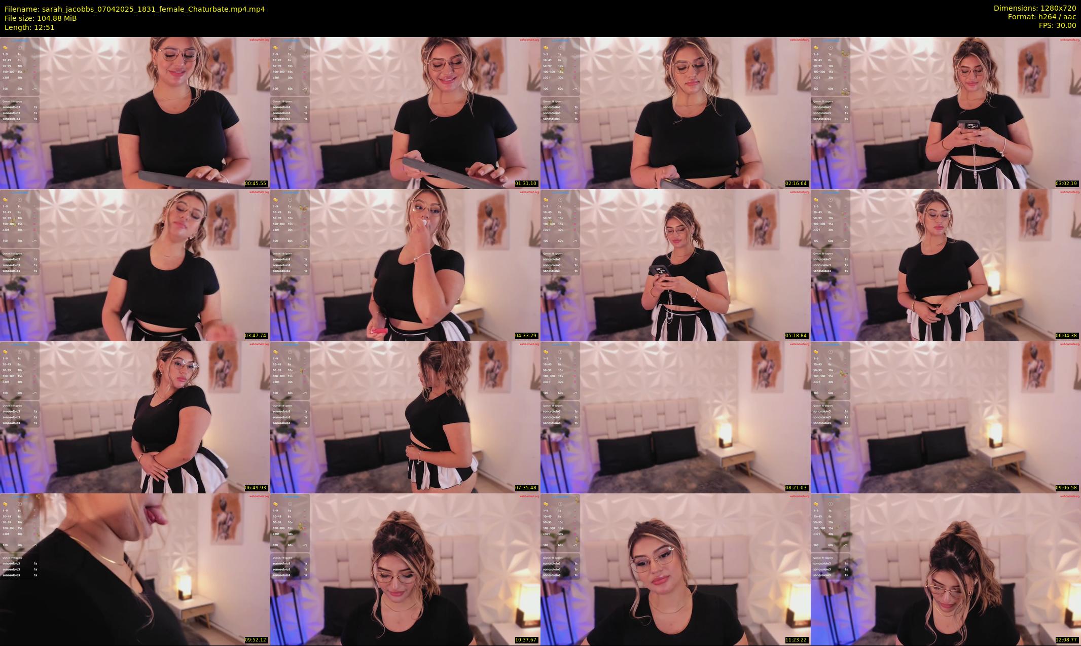 sarah_jacobbs — 13 minute Chaturbate female cam show recording, 720p, Apr 7, 2025