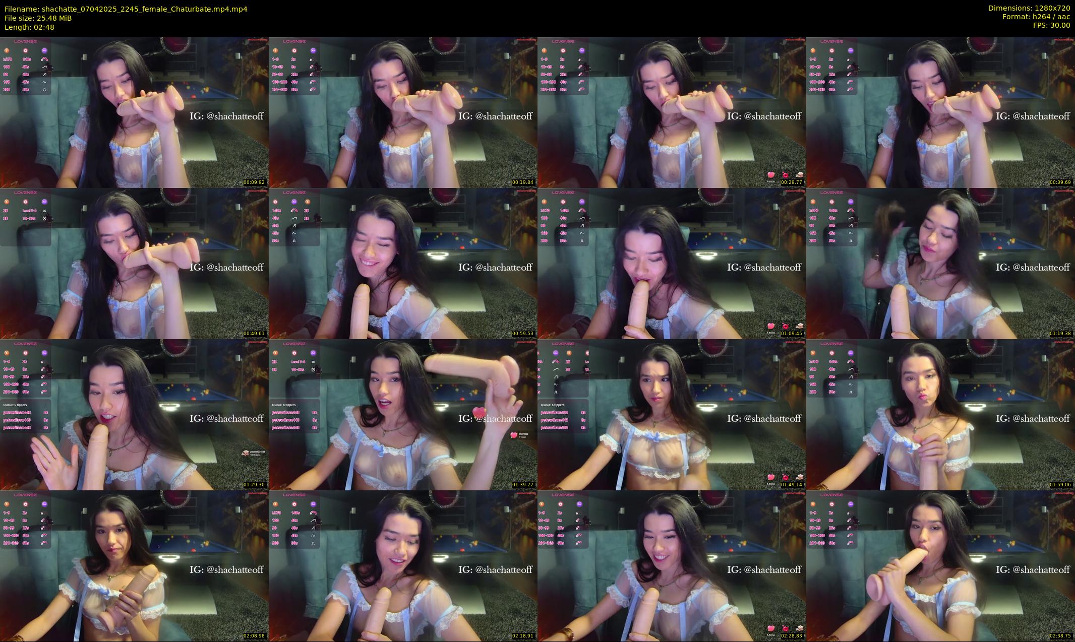shachatte — 3 minute Chaturbate couple cam show recording, 720p, Apr 7, 2025
