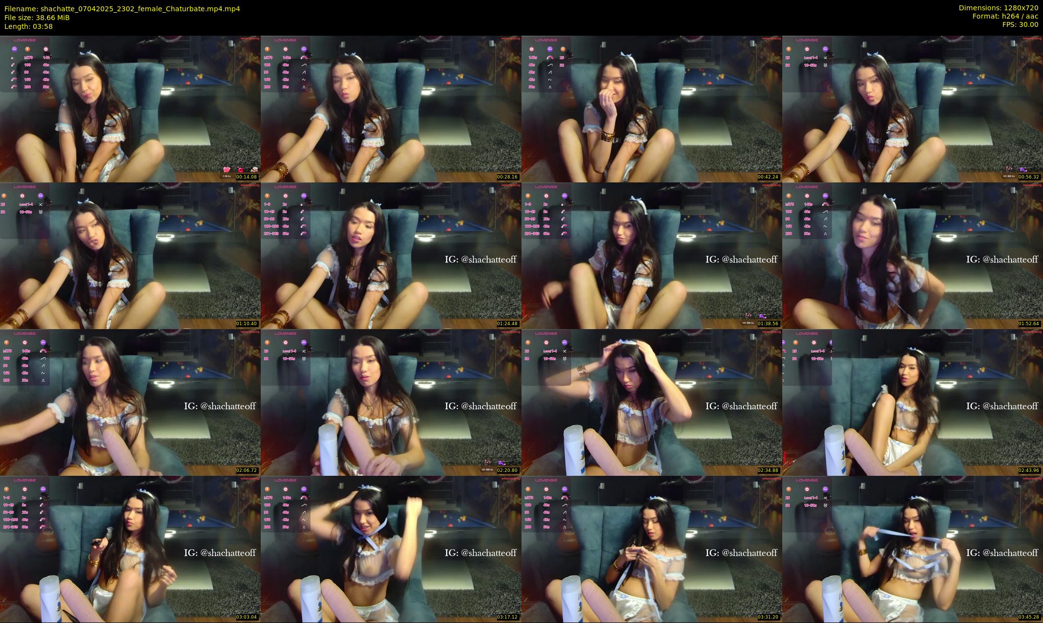 shachatte — 4 minute Chaturbate couple cam show recording, 720p, Apr 7, 2025