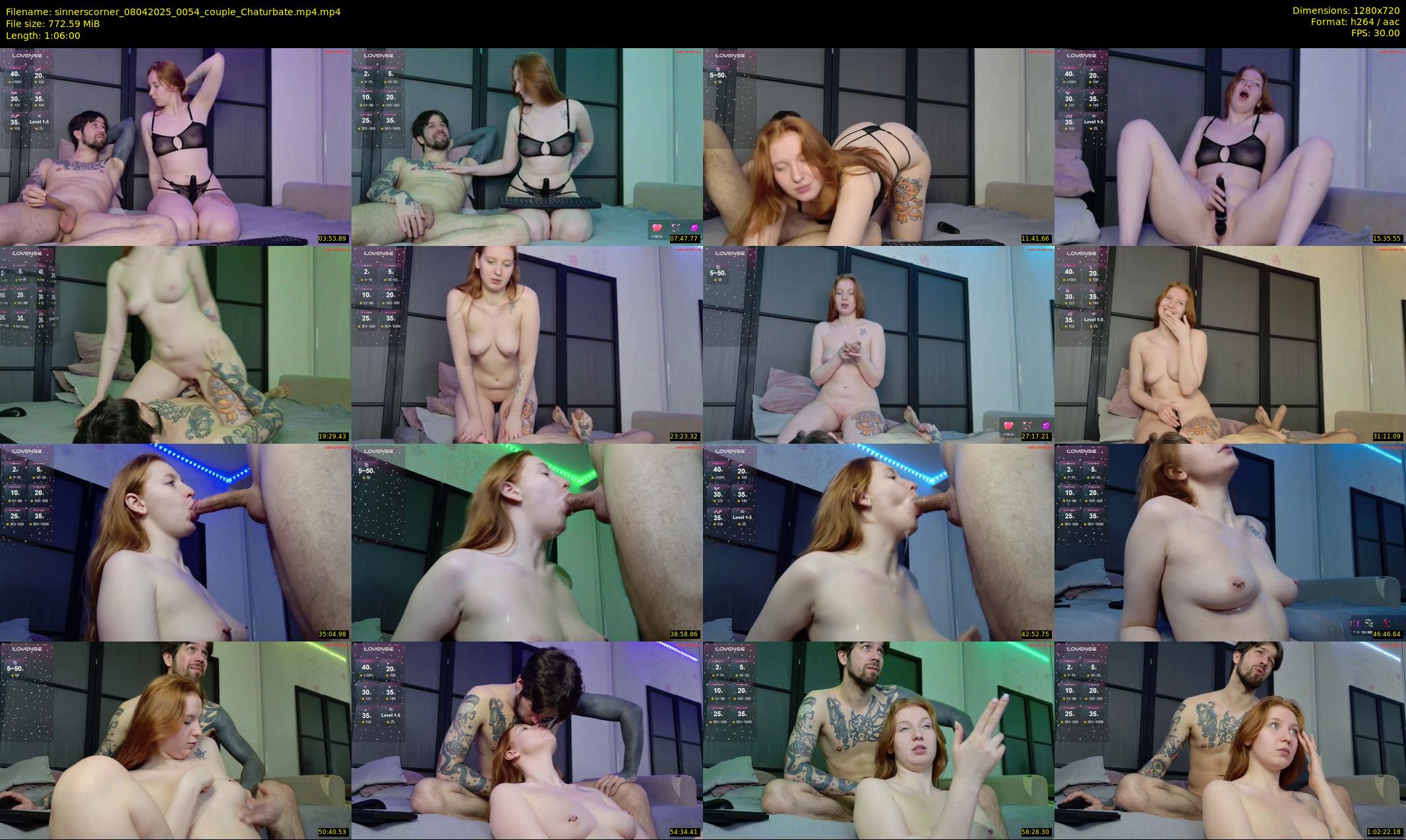 sinnerscorner — 66 minute Chaturbate couple cam show recording, 720p, Apr 8, 2025