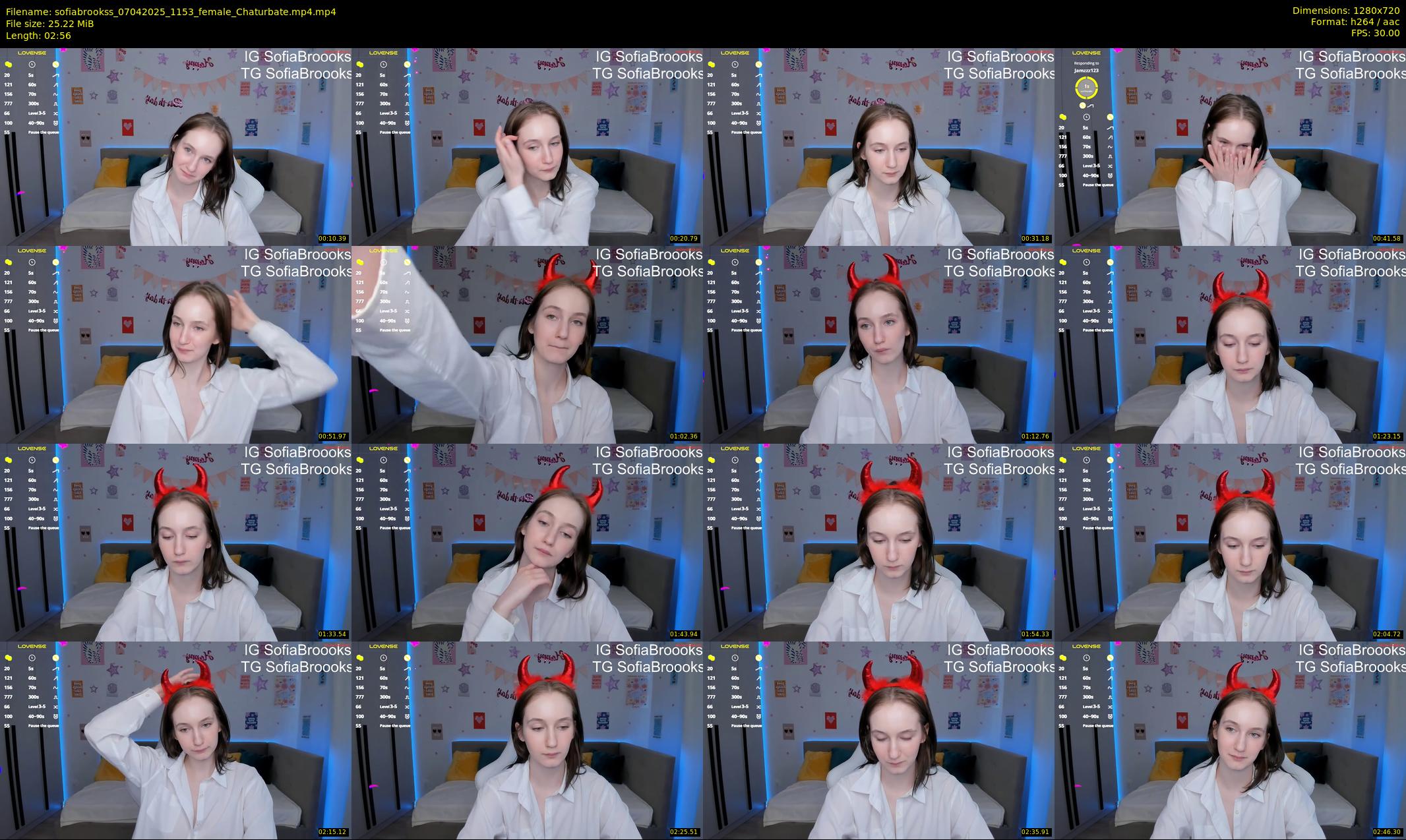 sofiabrookss — 3 minute Chaturbate female cam show recording, 720p, Apr 7, 2025