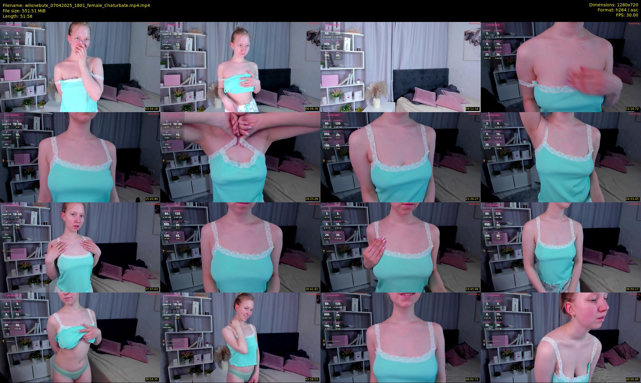 wilonebute — 52 minute Chaturbate female cam show recording, 720p, Apr 7, 2025