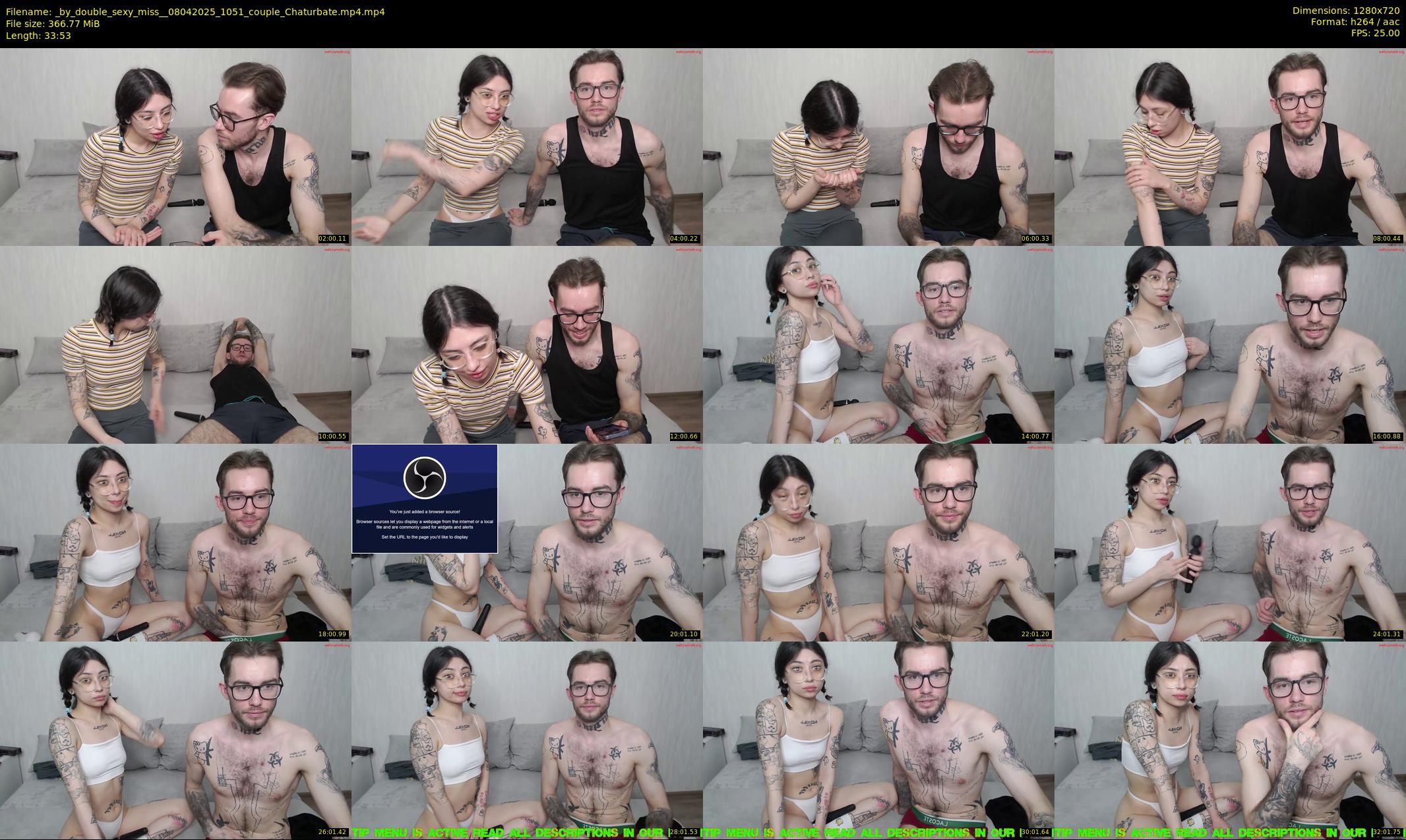 _by_double_sexy_miss_ — 34 minute Chaturbate couple cam show recording, 720p, Apr 8, 2025