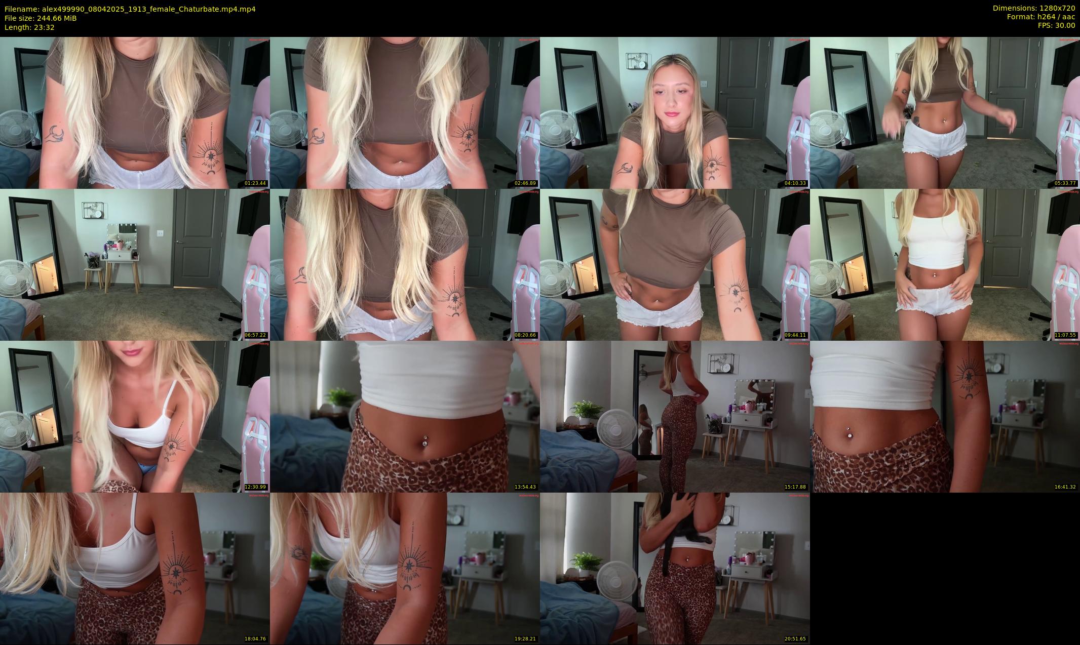 alex499990 — 24 minute Chaturbate female cam show recording, 720p, Apr 8, 2025