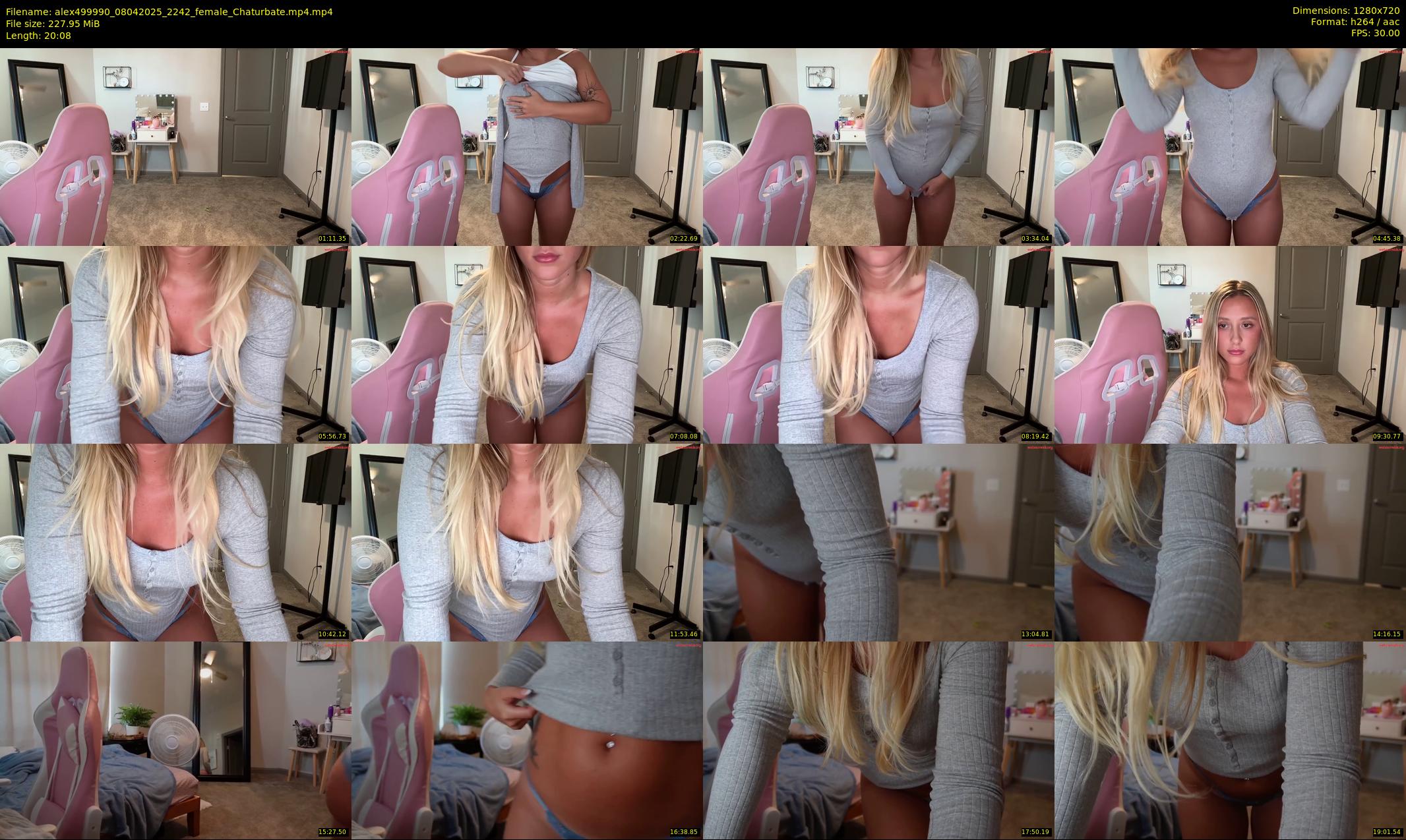 alex499990 — 21 minute Chaturbate female cam show recording, 720p, Apr 8, 2025