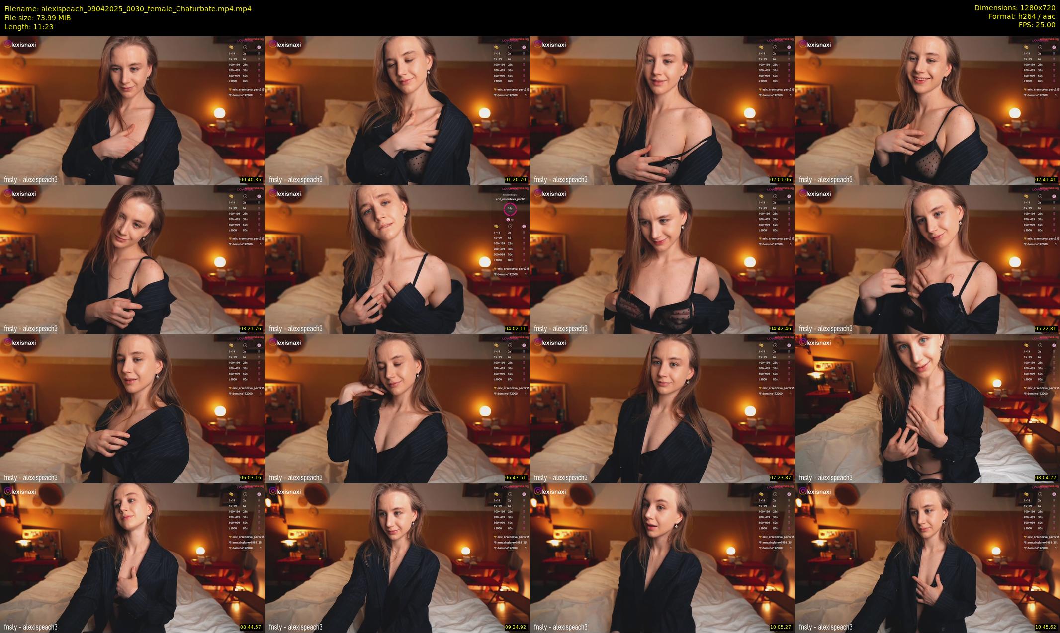 alexispeach — 12 minute Chaturbate female cam show recording, 720p, Apr 9, 2025