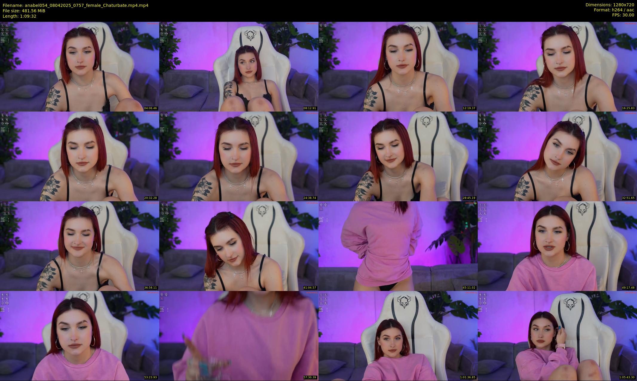 anabel054 — 70 minute Chaturbate female cam show recording, 720p, Apr 8, 2025