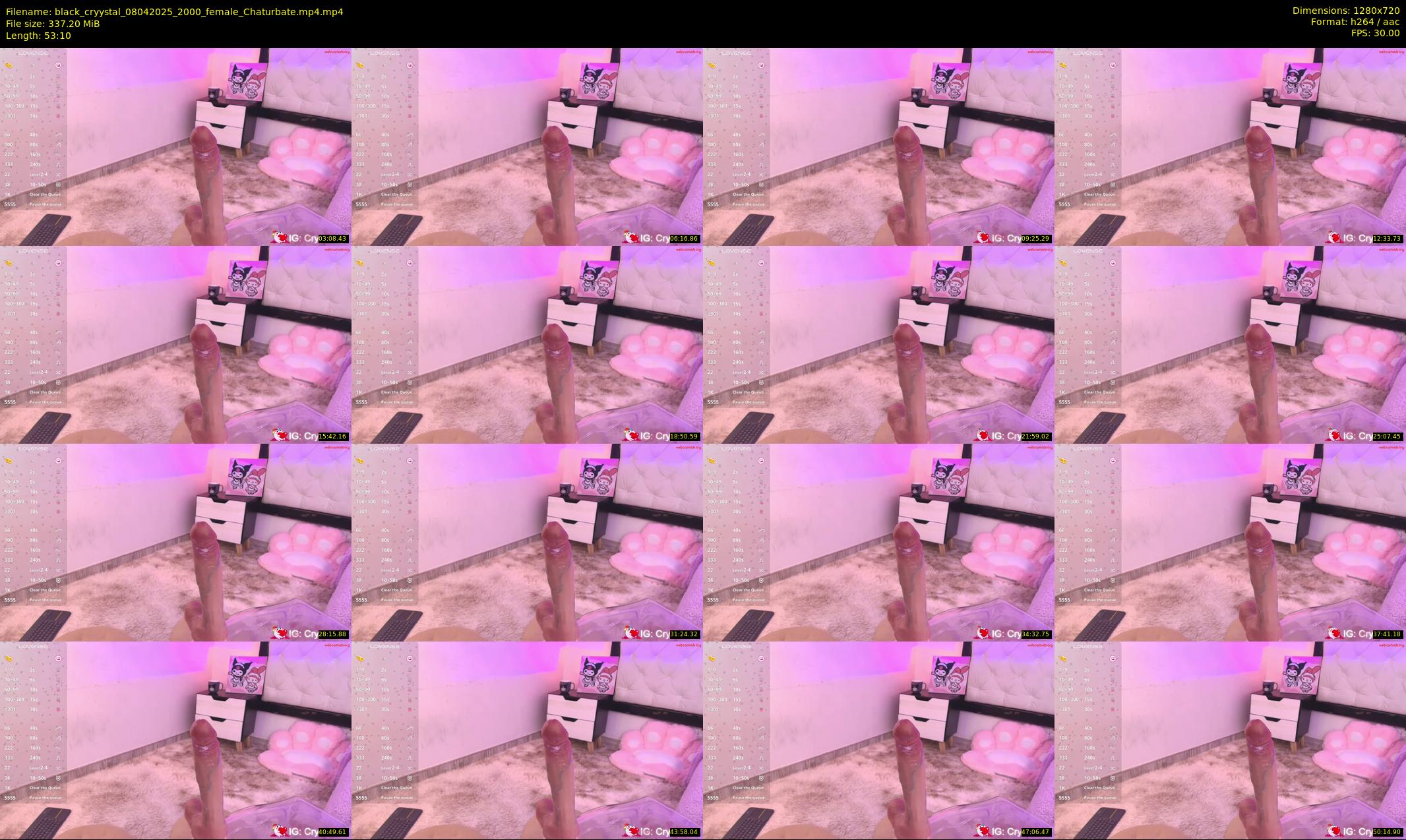 black_cryystal — 54 minute Chaturbate female cam show recording, 720p, Apr 8, 2025
