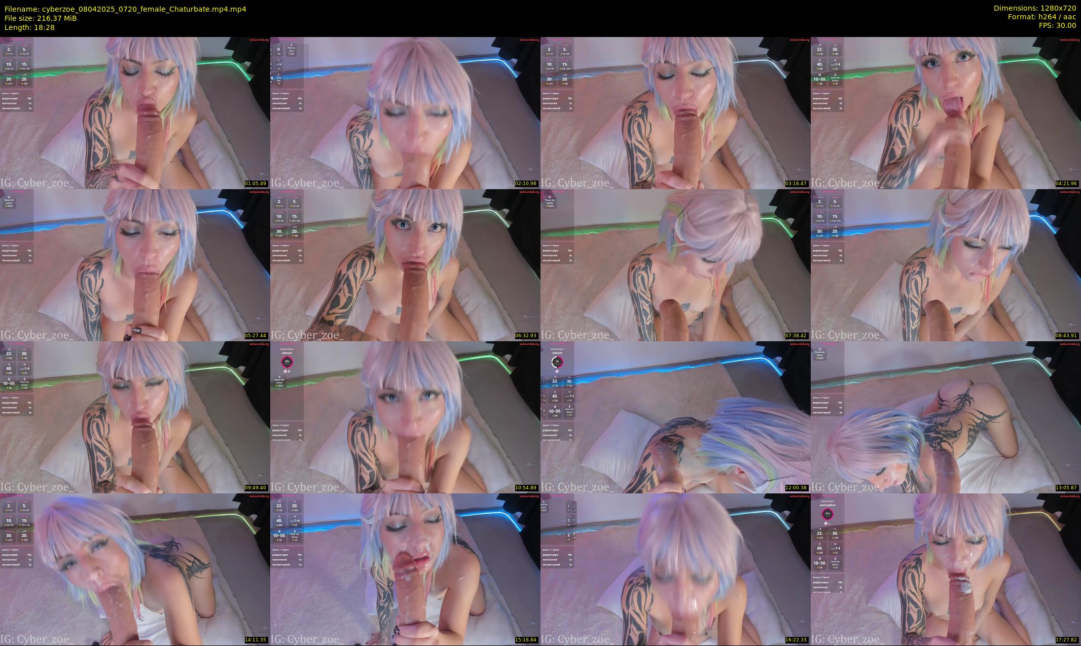 cyberzoe — 19 minute Chaturbate female cam show recording, 720p, Apr 8, 2025