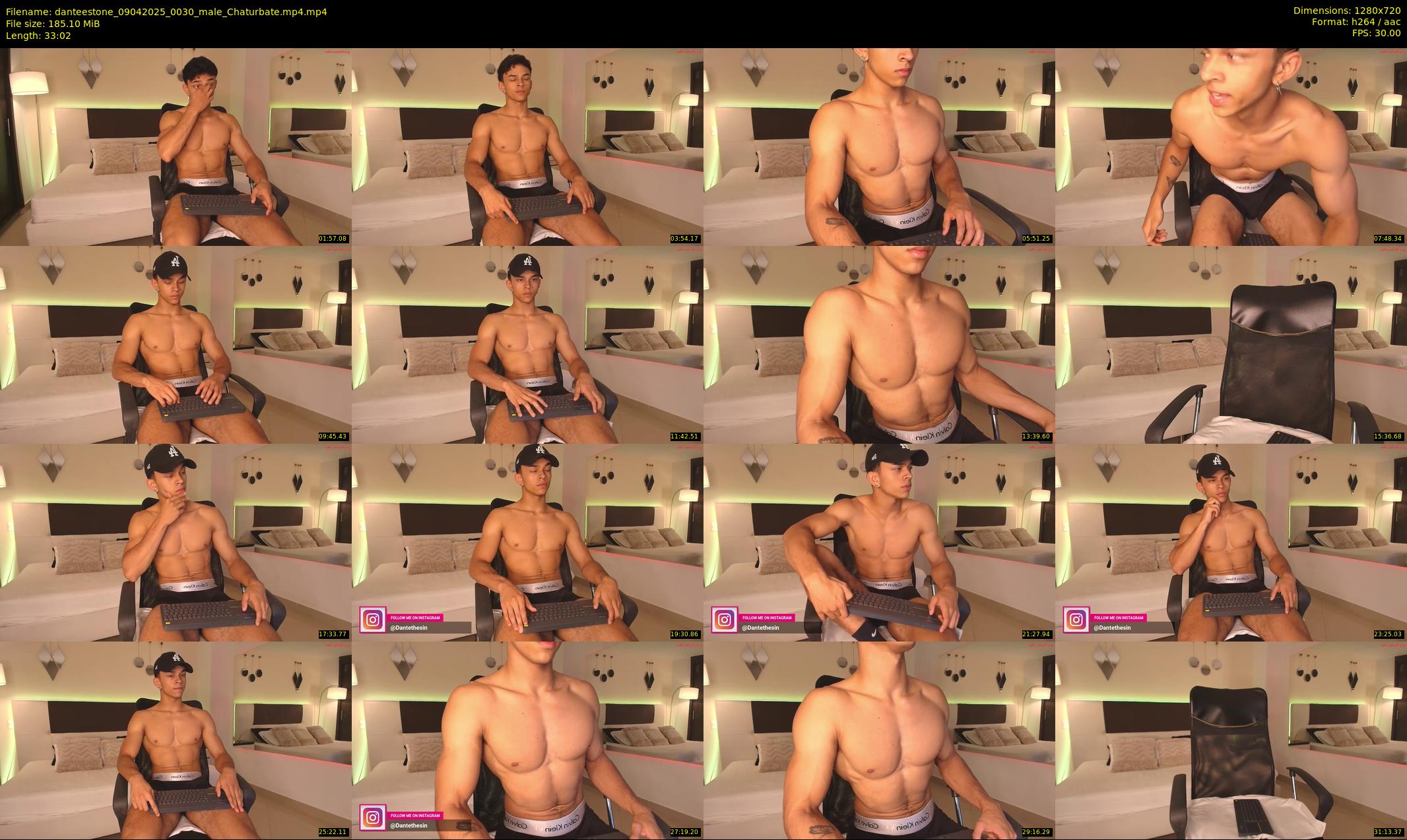 danteestone — 34 minute Chaturbate male cam show recording, 720p, Apr 9, 2025