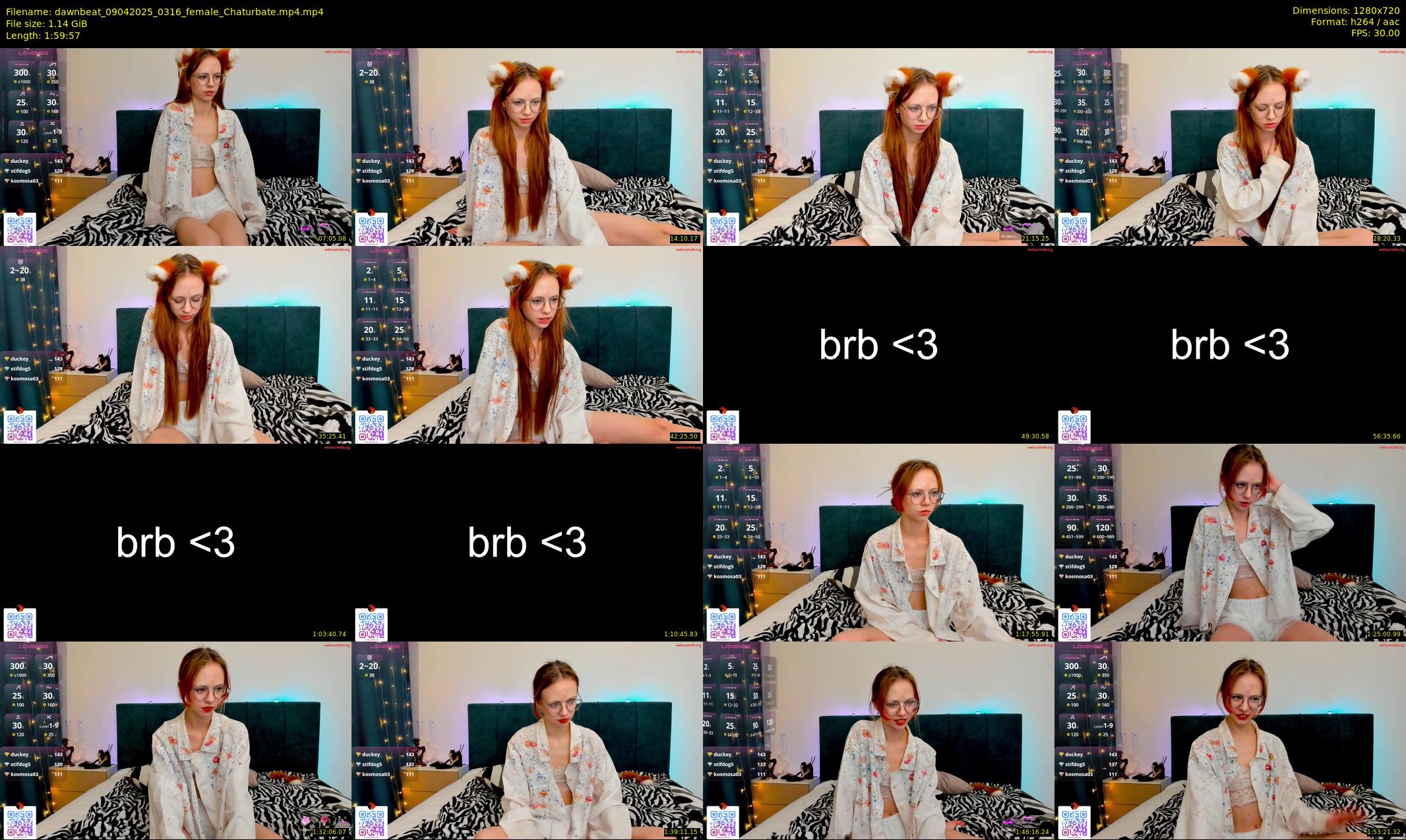 dawnbeat — 120 minute Chaturbate female cam show recording, 720p, Apr 9, 2025