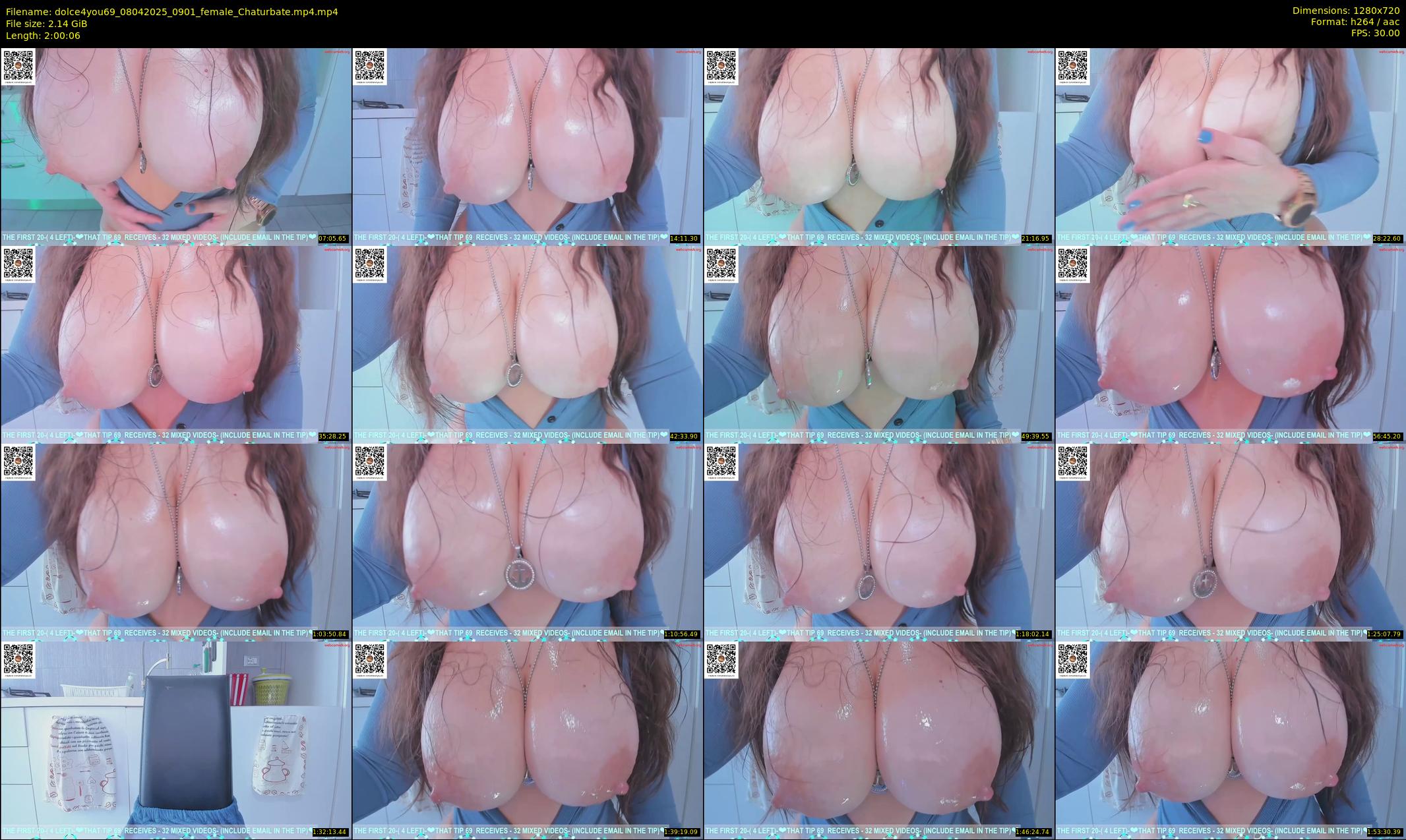 dolce4you69 — 121 minute Chaturbate female cam show recording, 720p, Apr 8, 2025