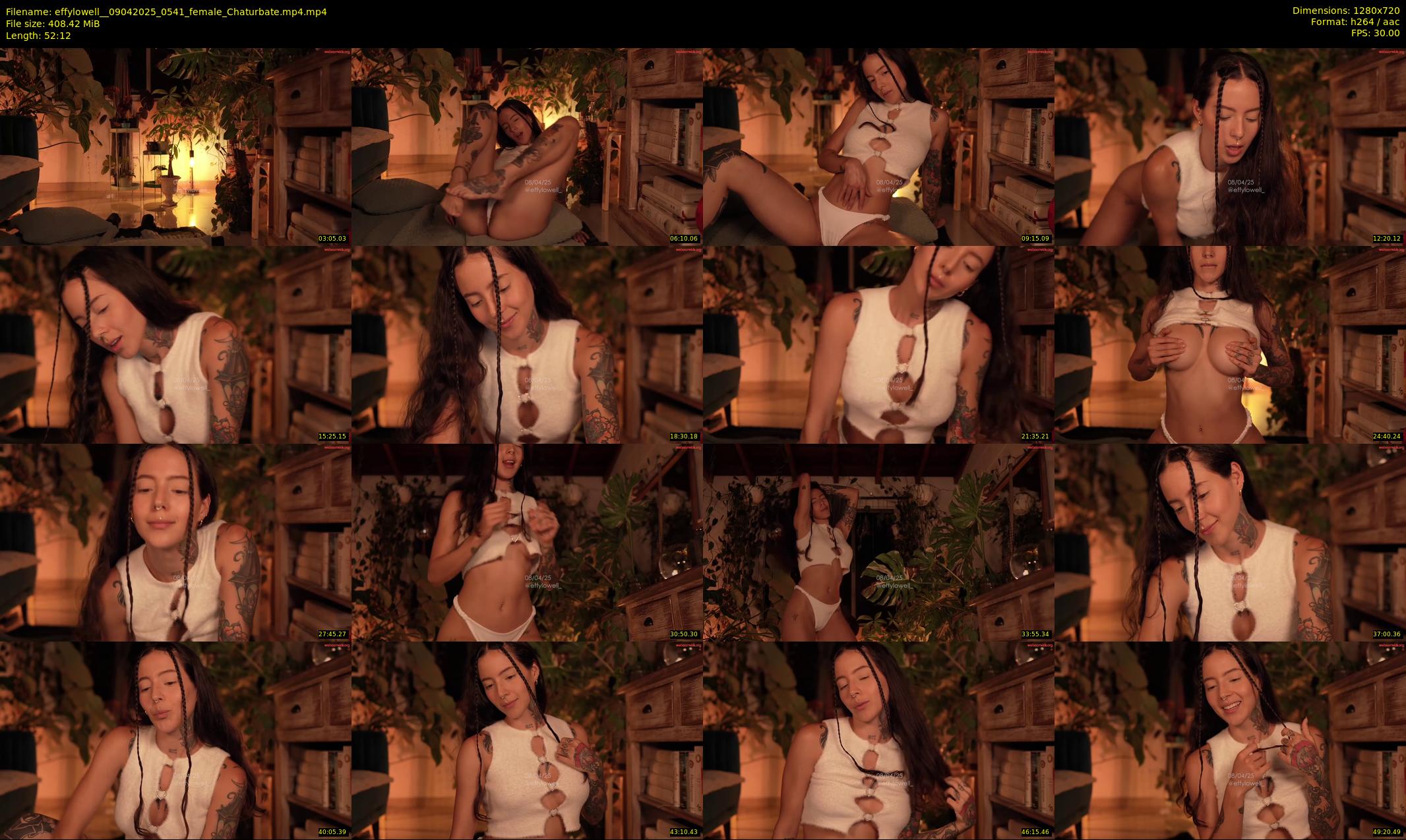 effylowell_ — 53 minute Chaturbate female cam show recording, 720p, Apr 9, 2025