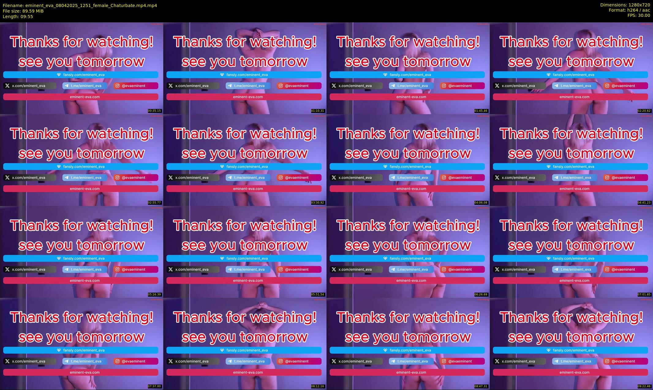 eminent_eva — 10 minute Chaturbate female cam show recording, 720p, Apr 8, 2025