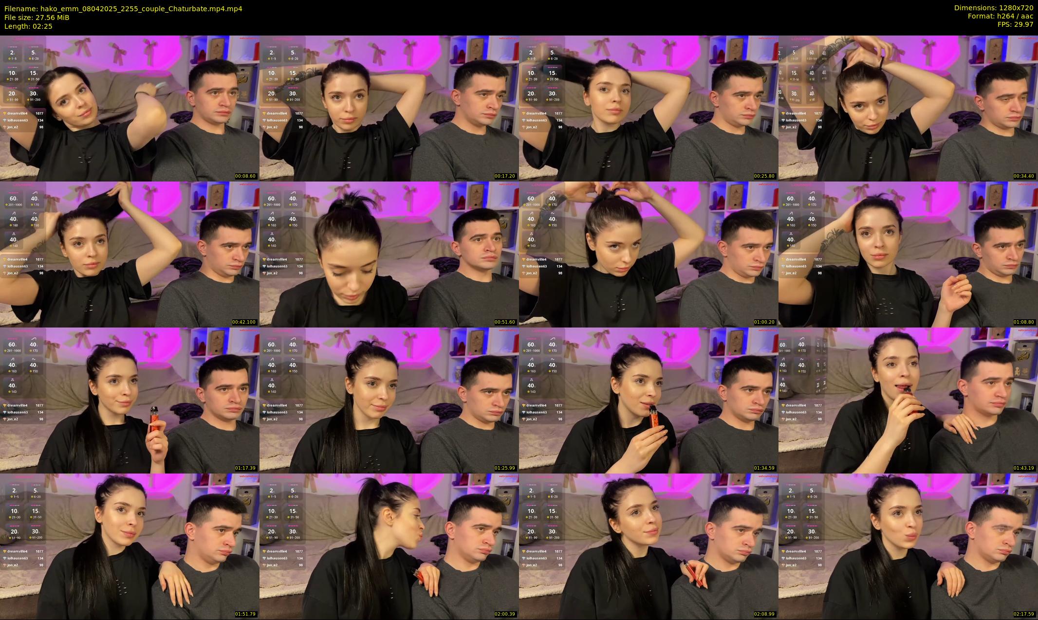 hako_emm — 3 minute Chaturbate couple cam show recording, 720p, Apr 8, 2025