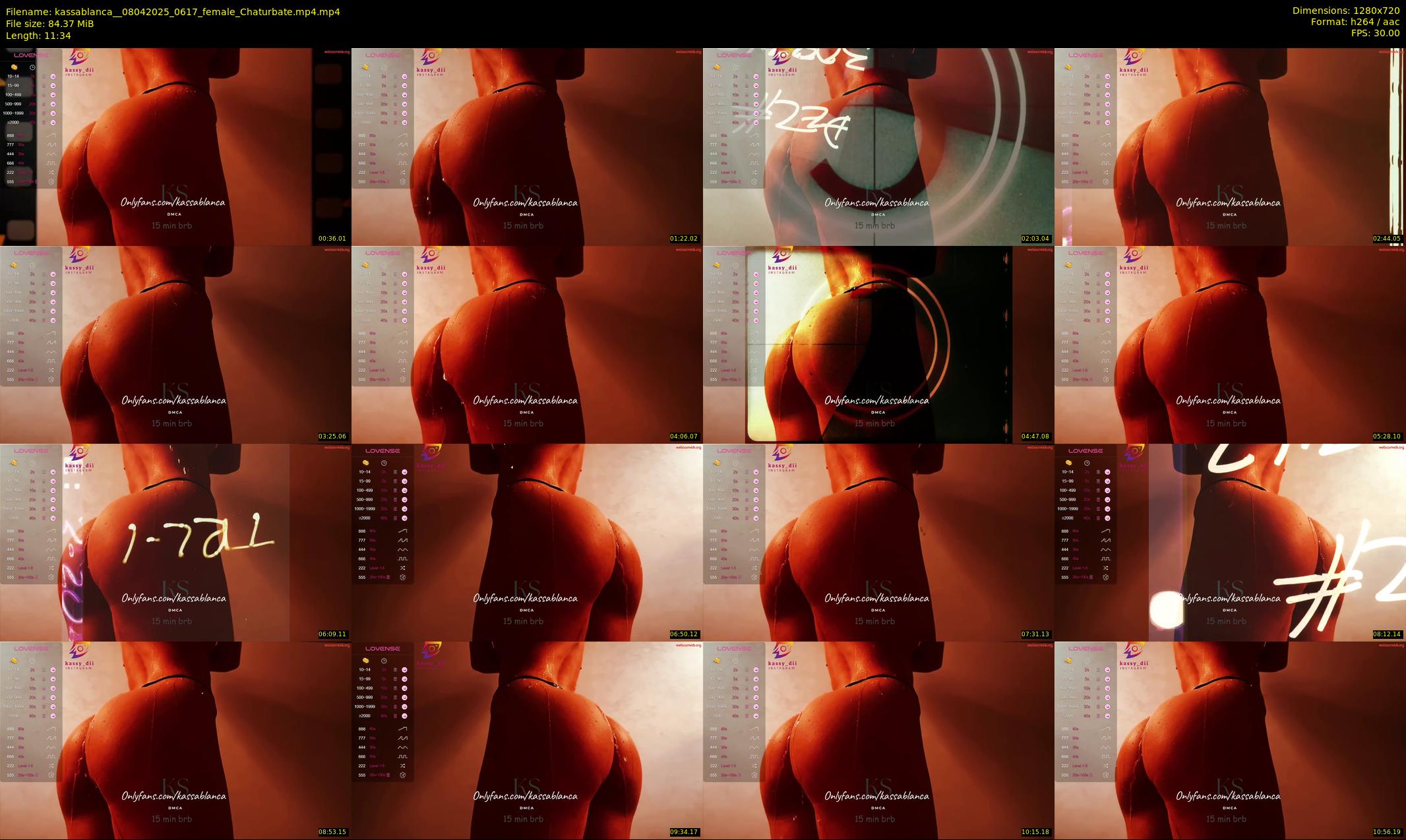 kassablanca_ — 12 minute Chaturbate female cam show recording, 720p, Apr 8, 2025