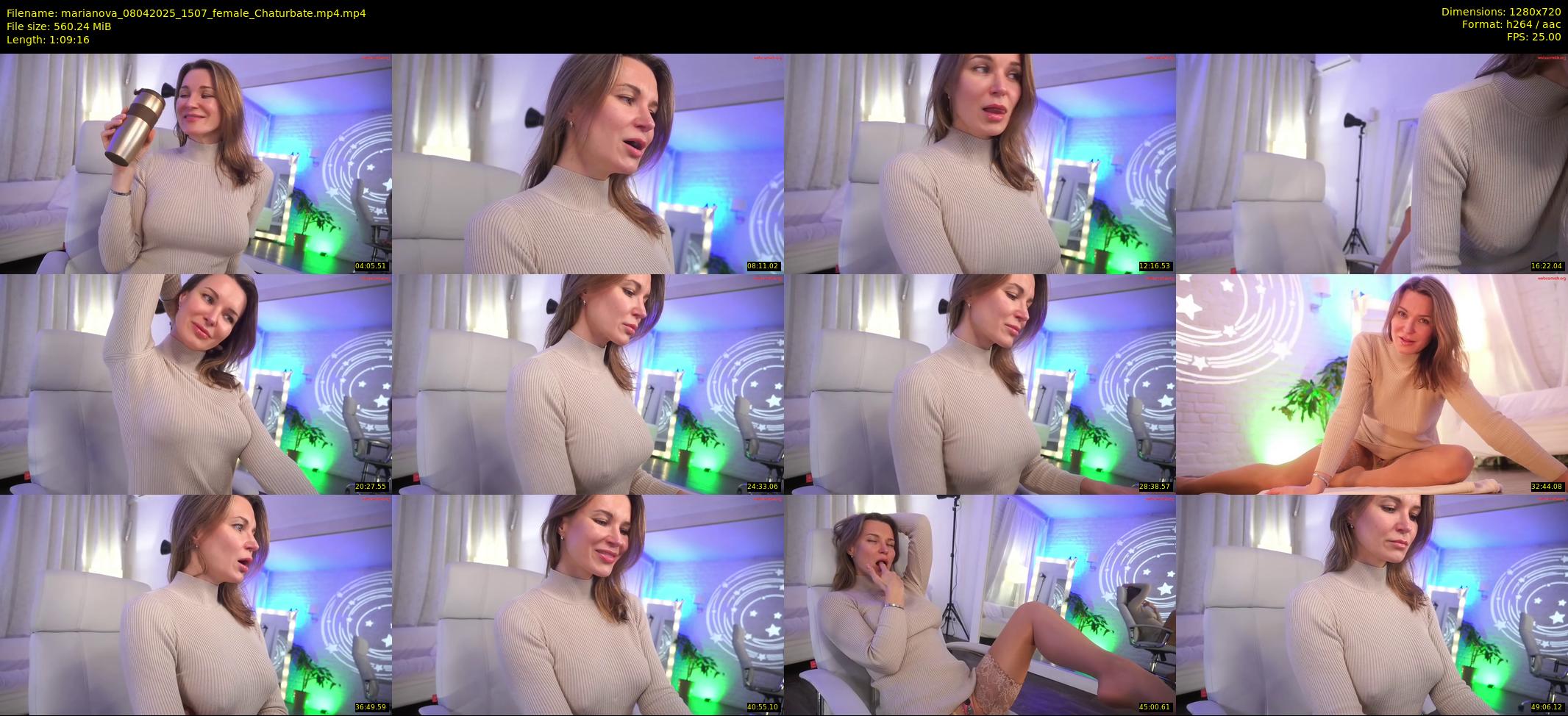 marianova — 70 minute Chaturbate female cam show recording, 720p, Apr 8, 2025
