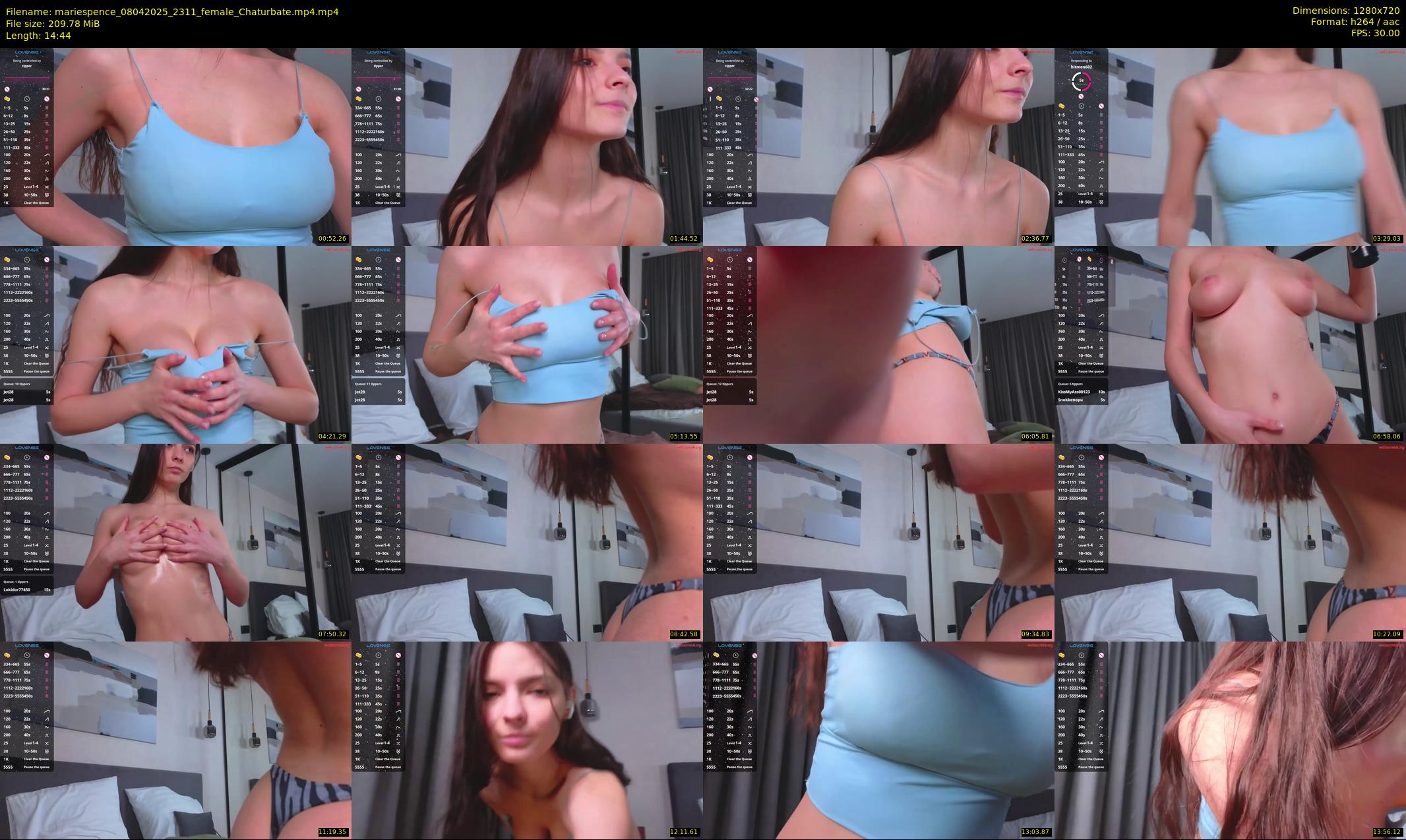 mariespence — 15 minute Chaturbate female cam show recording, 720p, Apr 8, 2025
