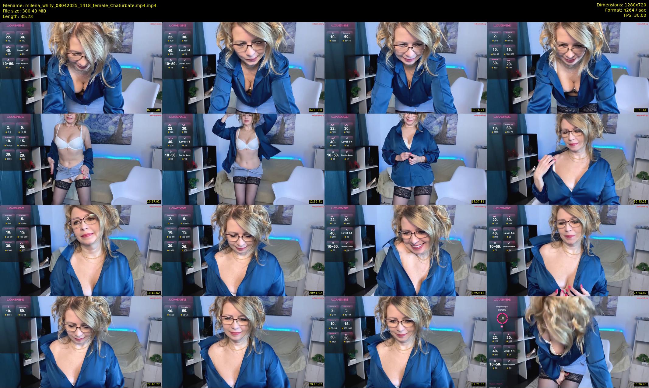 milena_whity — 36 minute Chaturbate female cam show recording, 720p, Apr 8, 2025