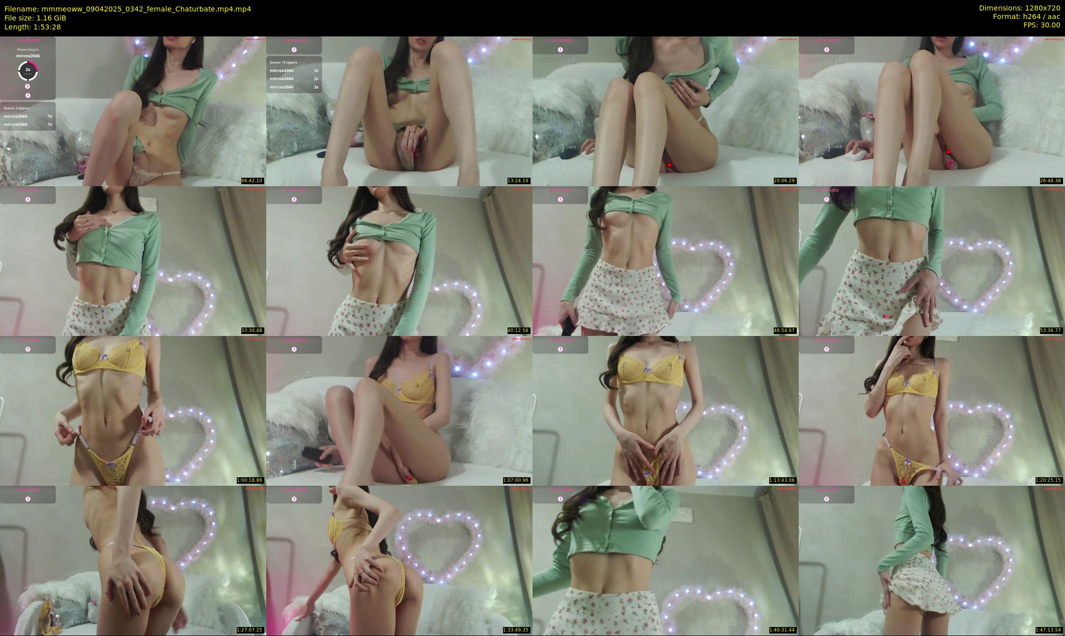 mmmeoww — 114 minute Chaturbate female cam show recording, 720p, Apr 9, 2025