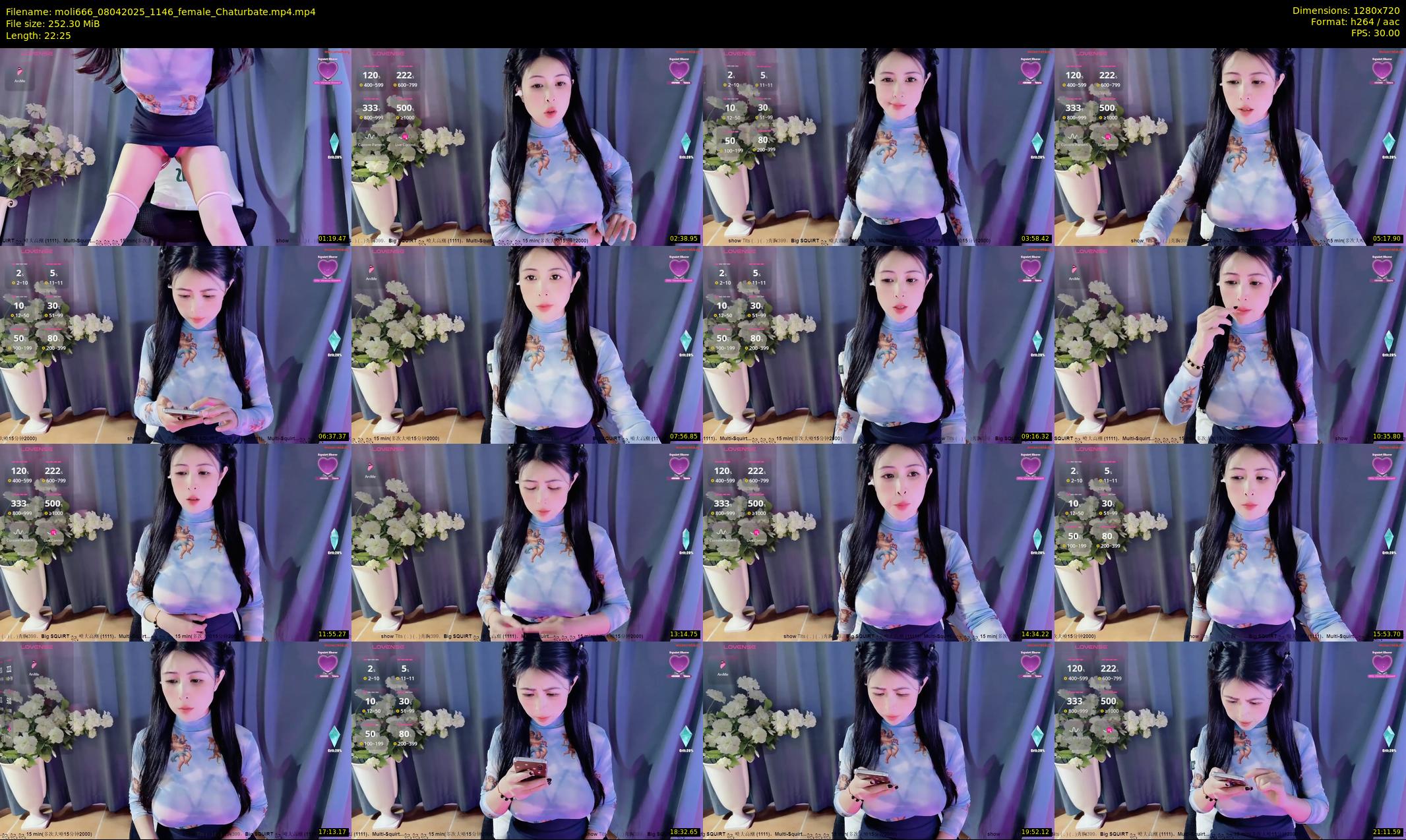 moli666 — 23 minute Chaturbate female cam show recording, 720p, Apr 8, 2025