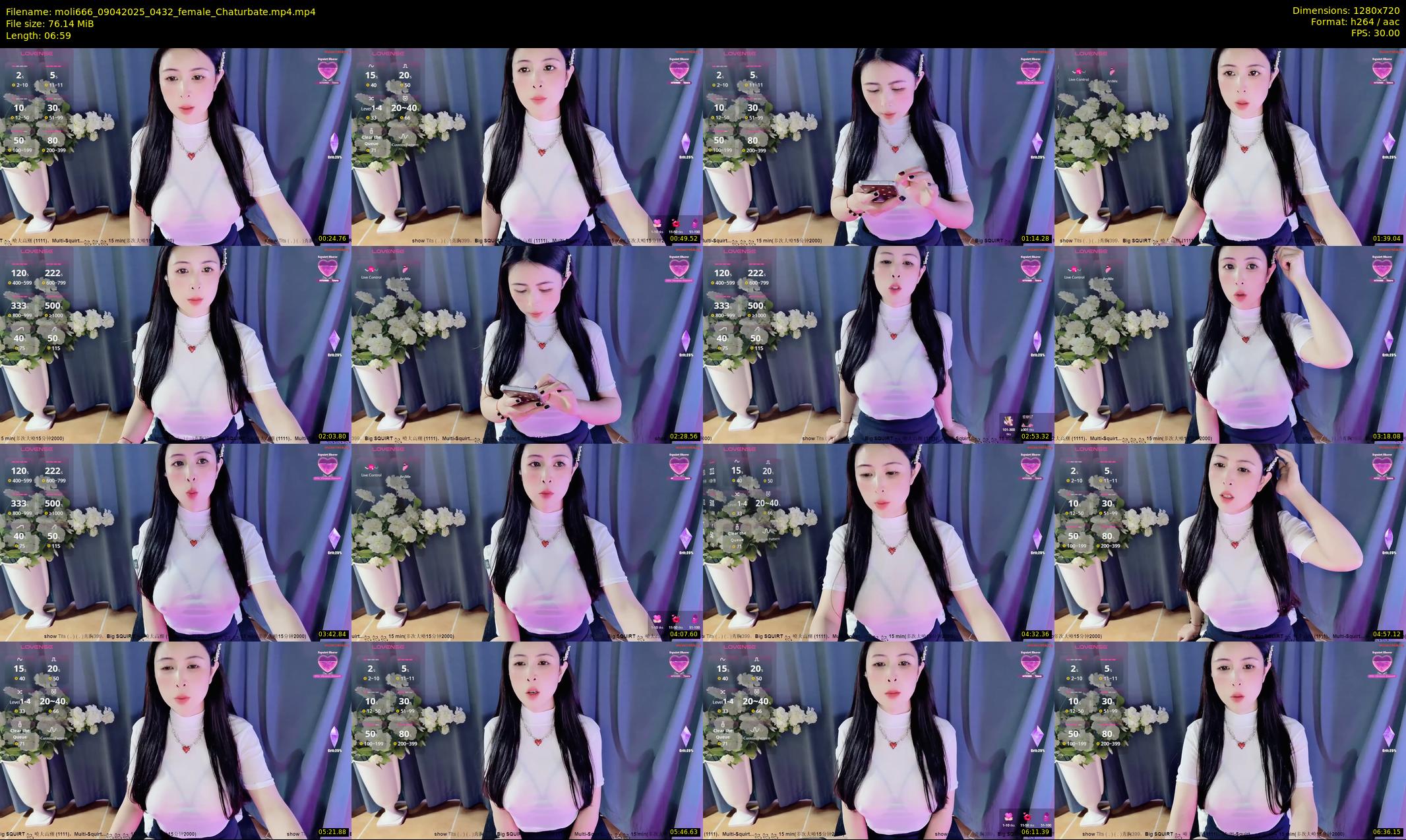 moli666 — 7 minute Chaturbate female cam show recording, 720p, Apr 9, 2025