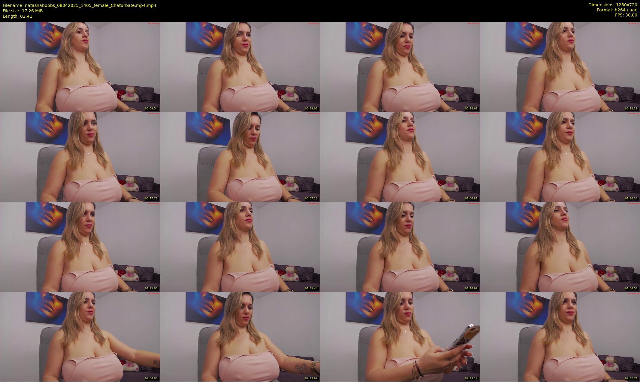 natashaboobs — 3 minute Chaturbate female cam show recording, 720p, Apr 8, 2025