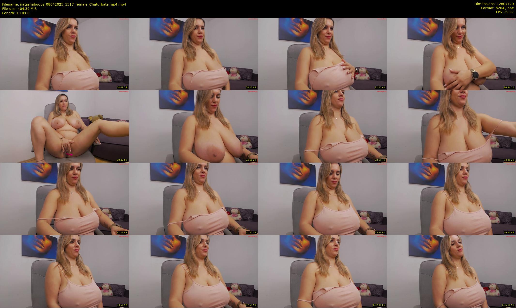 natashaboobs — 71 minute Chaturbate female cam show recording, 720p, Apr 8, 2025