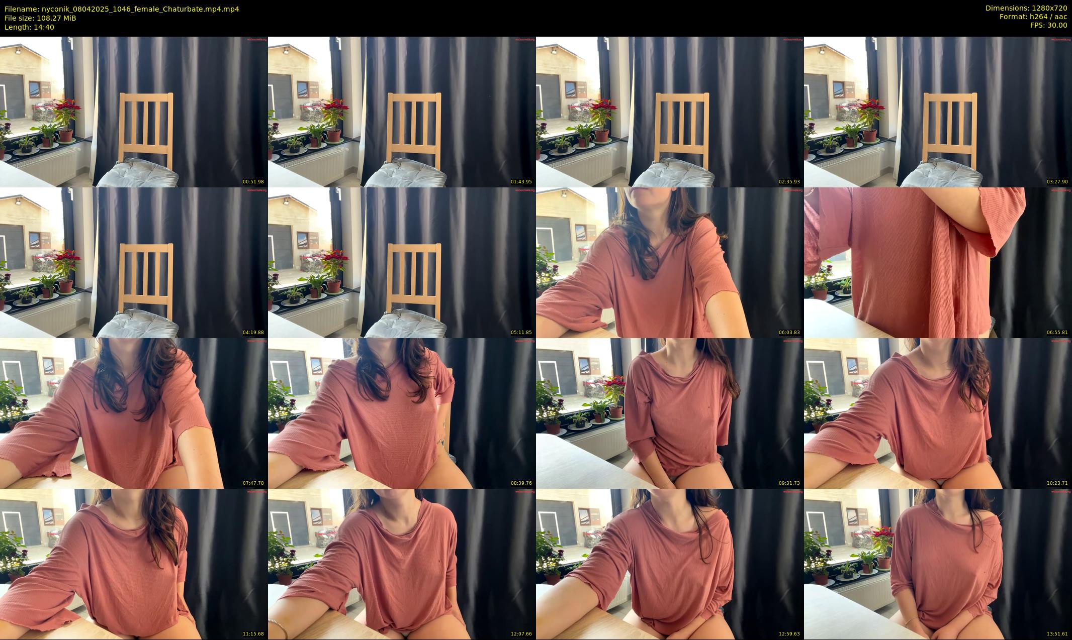 nyconik — 15 minute Chaturbate female cam show recording, 720p, Apr 8, 2025
