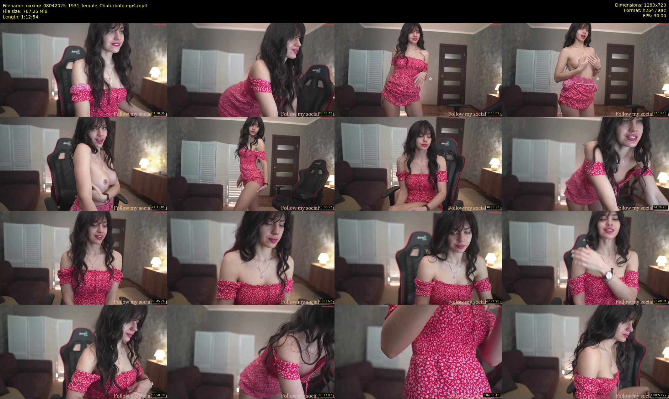 oxxme — 73 minute Chaturbate female cam show recording, 720p, Apr 8, 2025