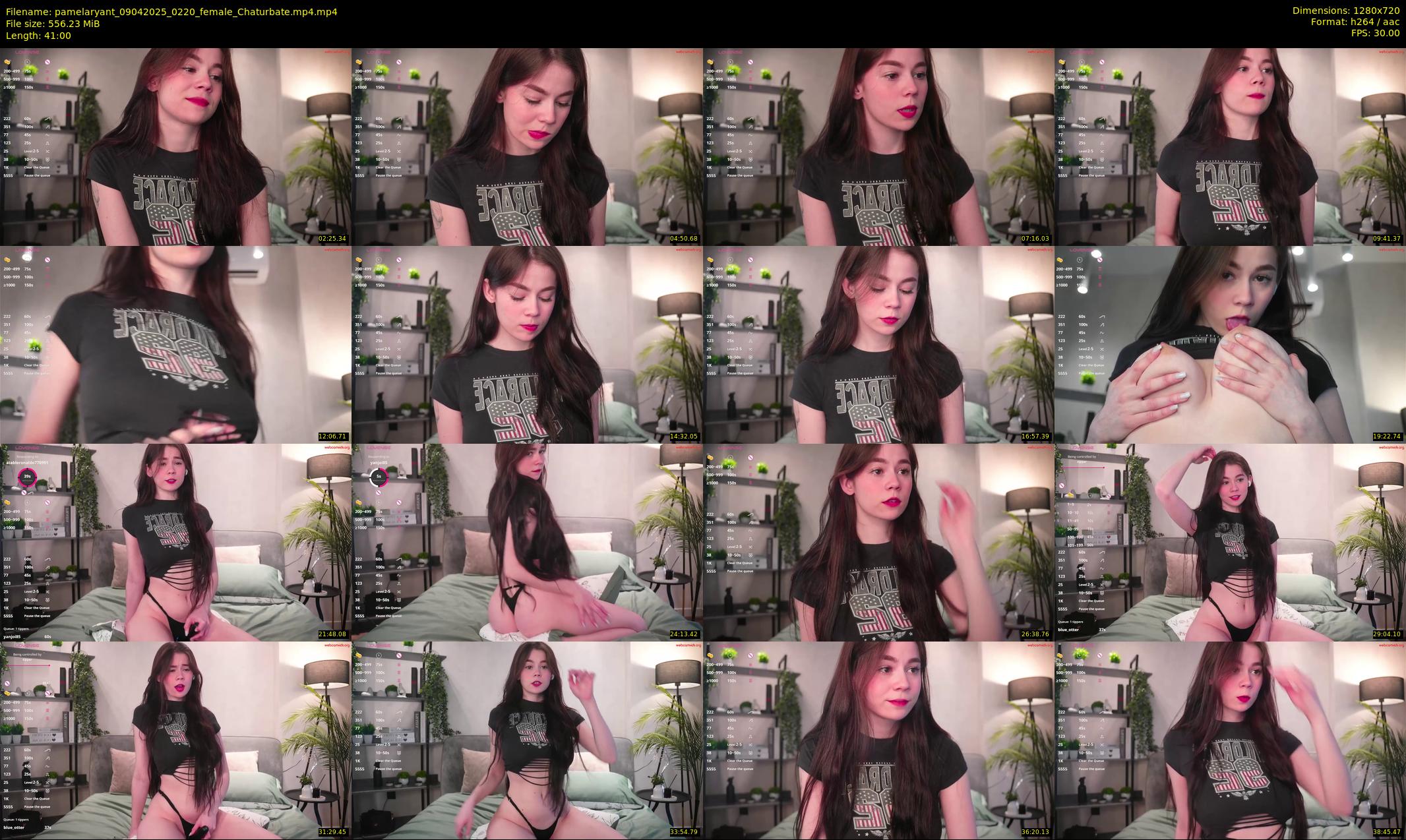 pamelaryant — 41 minute Chaturbate female cam show recording, 720p, Apr 9, 2025