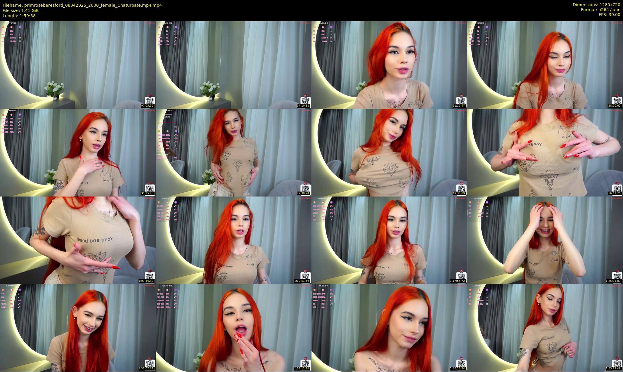primroseberesford — 120 minute Chaturbate female cam show recording, 720p, Apr 8, 2025