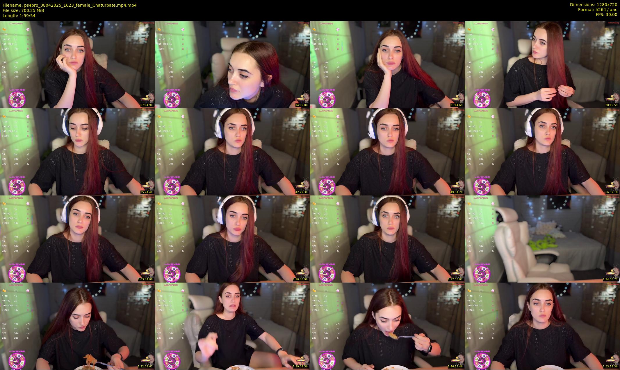 ps4pro — 120 minute Chaturbate female cam show recording, 720p, Apr 8, 2025