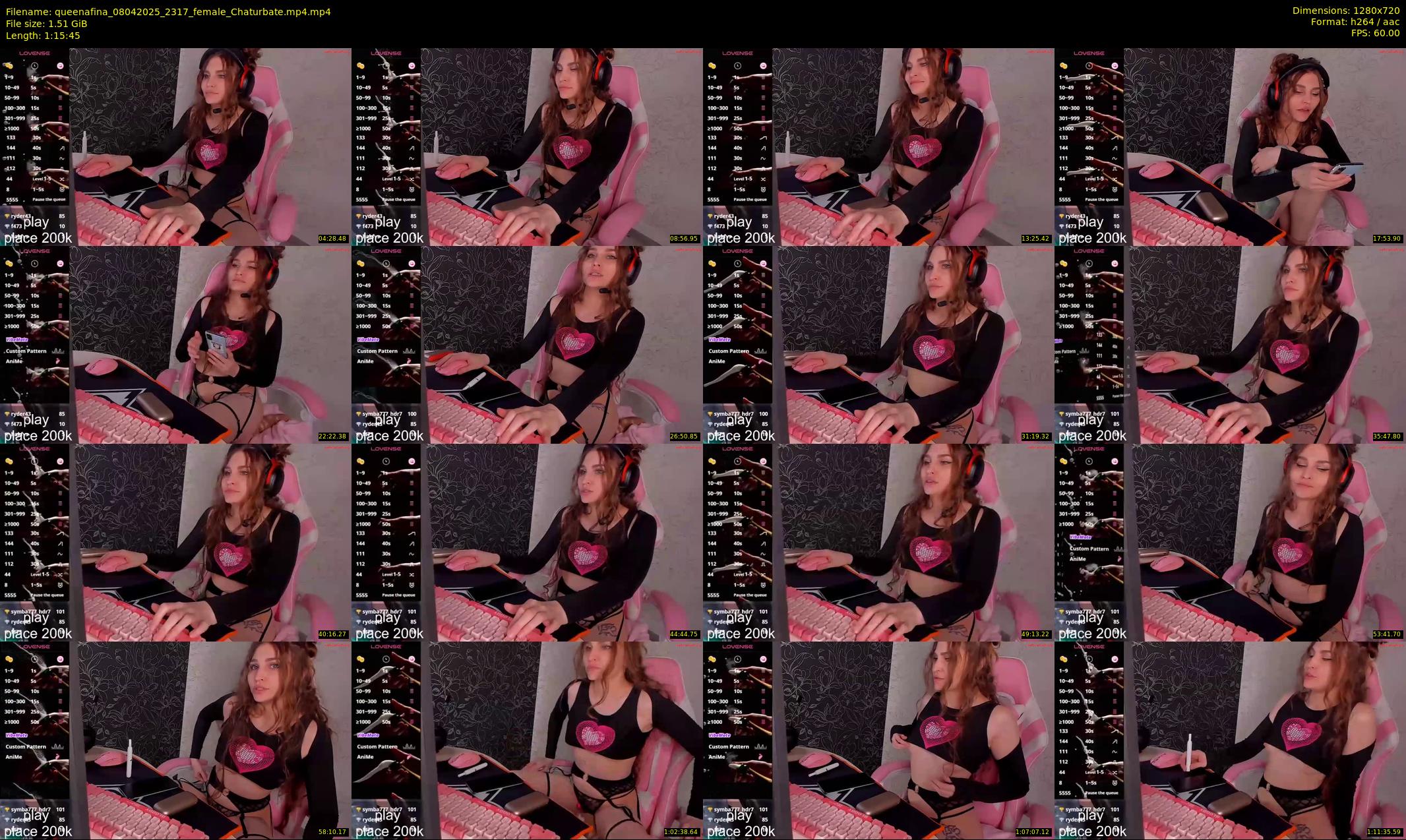 queenafina — 76 minute Chaturbate female cam show recording, 720p, Apr 8, 2025