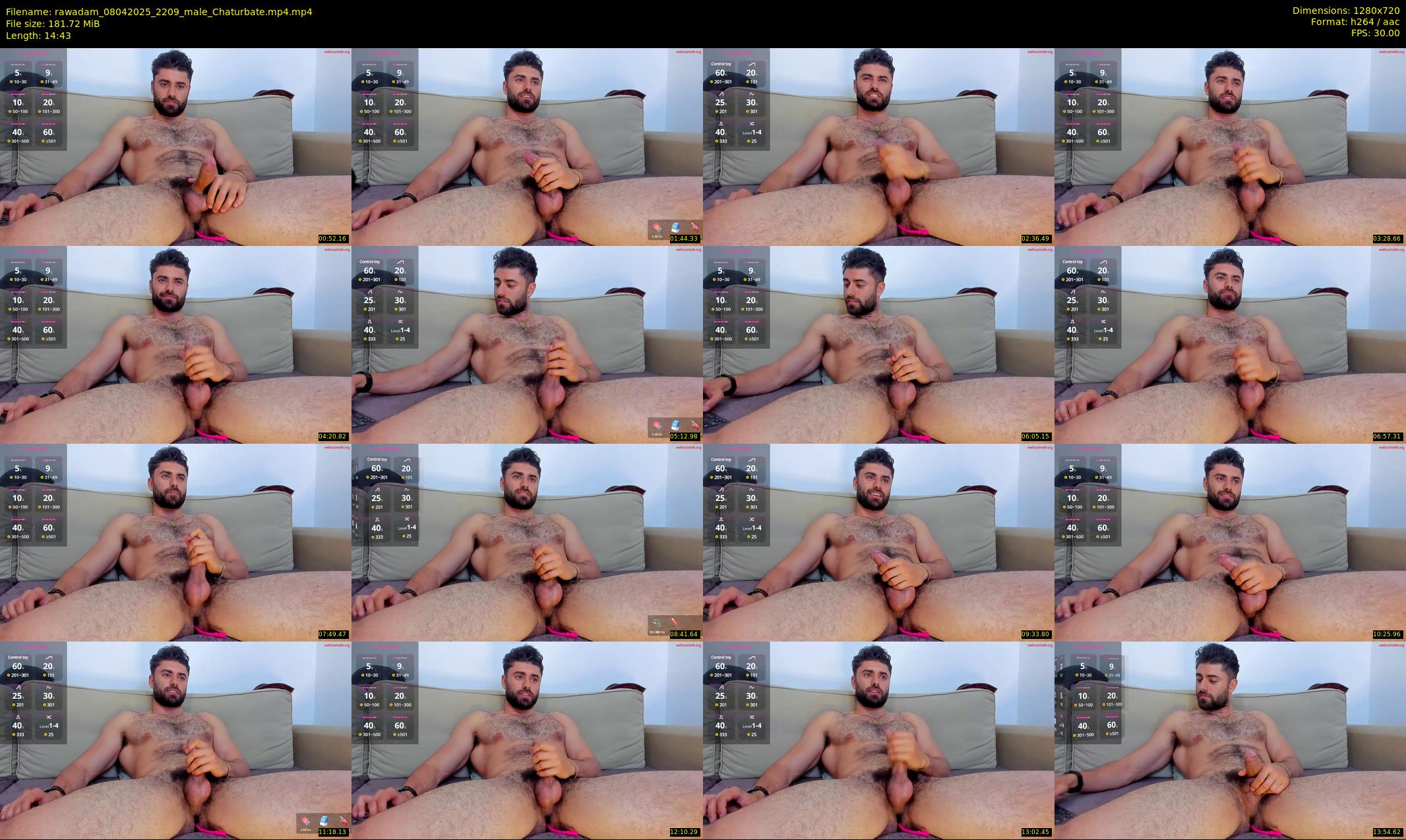 rawadam — 15 minute Chaturbate male cam show recording, 720p, Apr 8, 2025