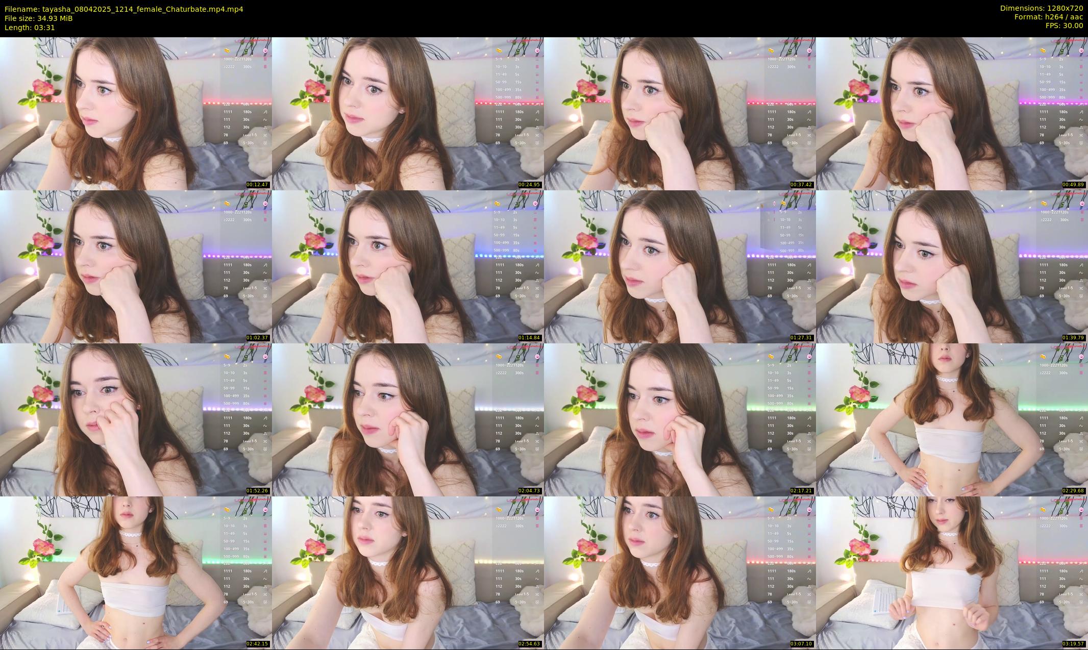 tayasha — 4 minute Chaturbate female cam show recording, 720p, Apr 8, 2025