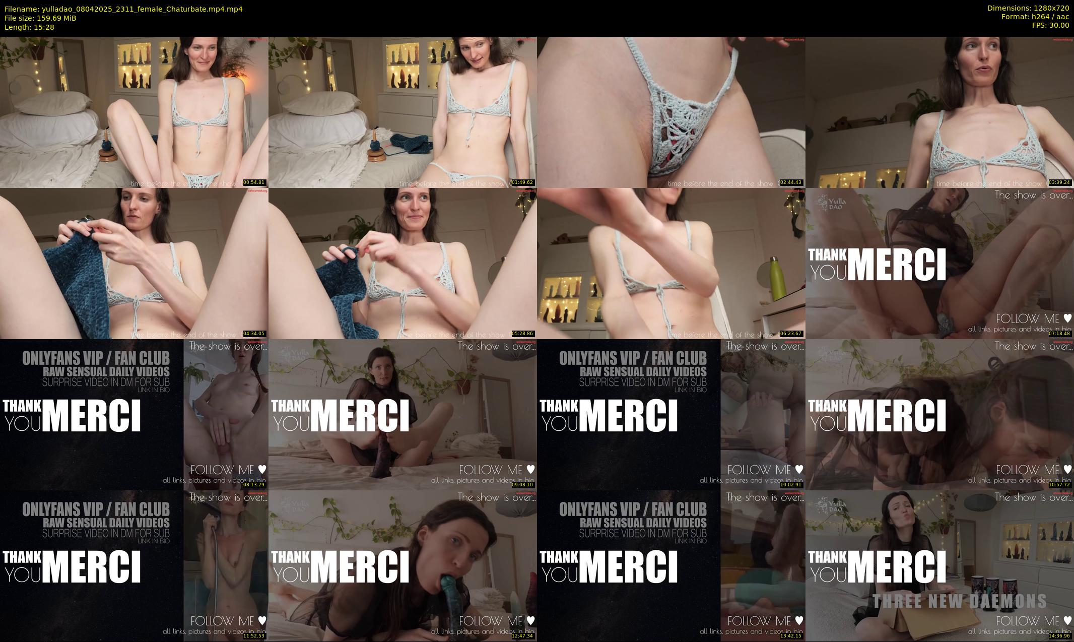 yulladao — 16 minute Chaturbate female cam show recording, 720p, Apr 8, 2025
