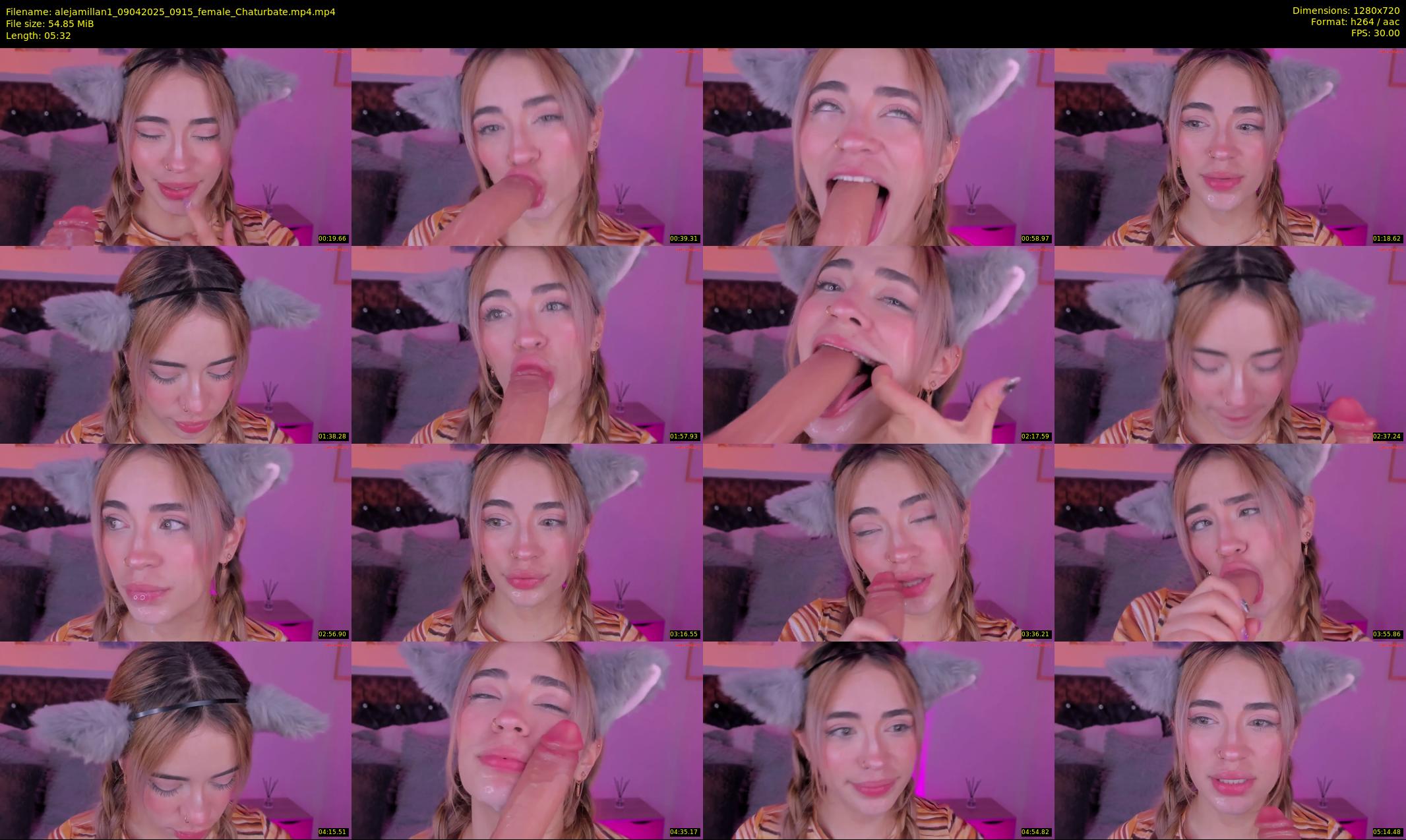 alejamillan1 — 6 minute Chaturbate female cam show recording, 720p, Apr 9, 2025