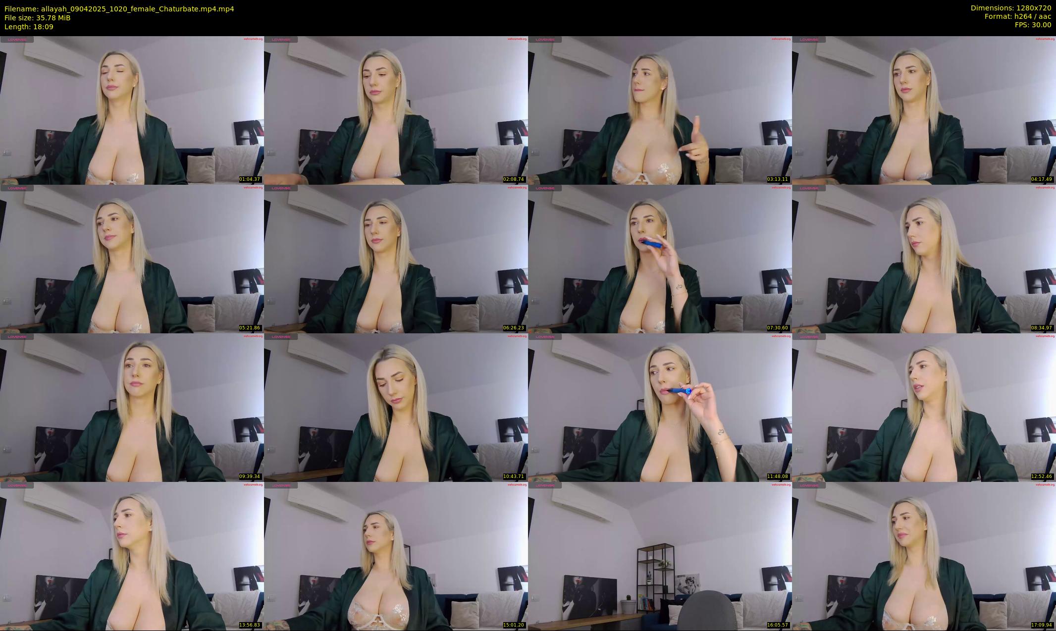 allayah — 19 minute Chaturbate female cam show recording, 720p, Apr 9, 2025