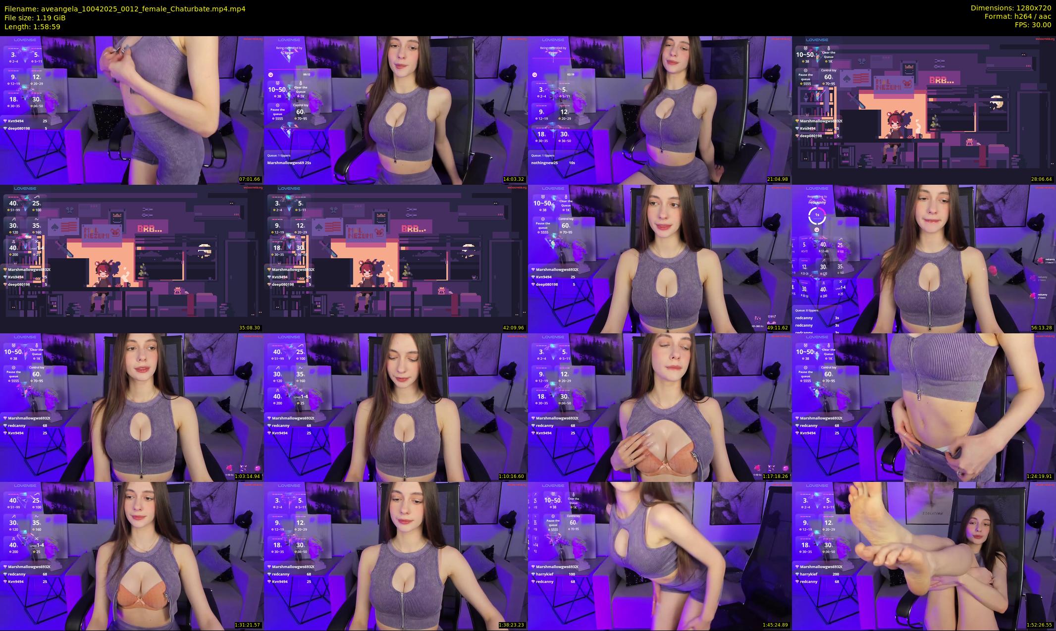 aveangela — 119 minute Chaturbate couple cam show recording, 720p, Apr 10, 2025
