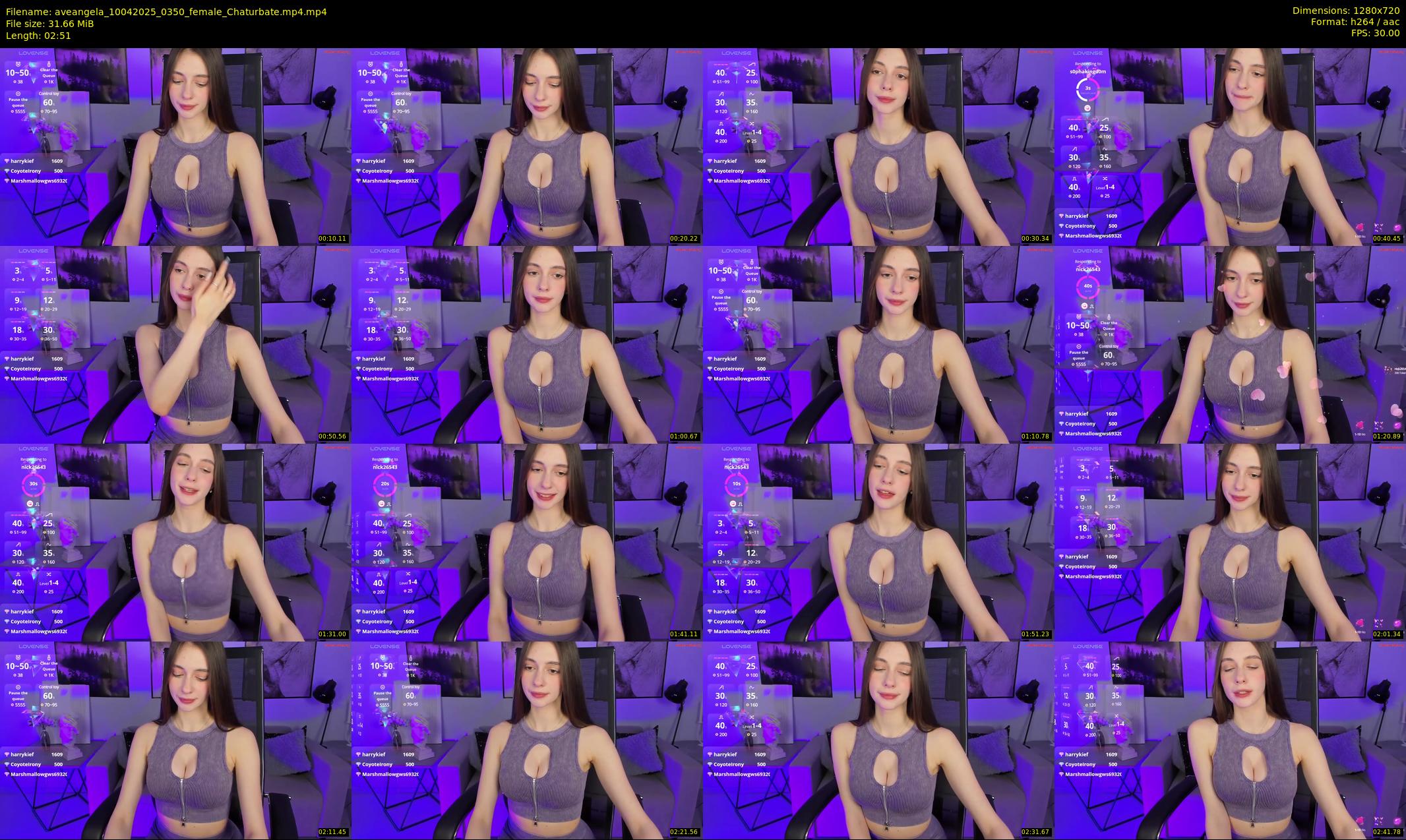 aveangela — 3 minute Chaturbate couple cam show recording, 720p, Apr 10, 2025