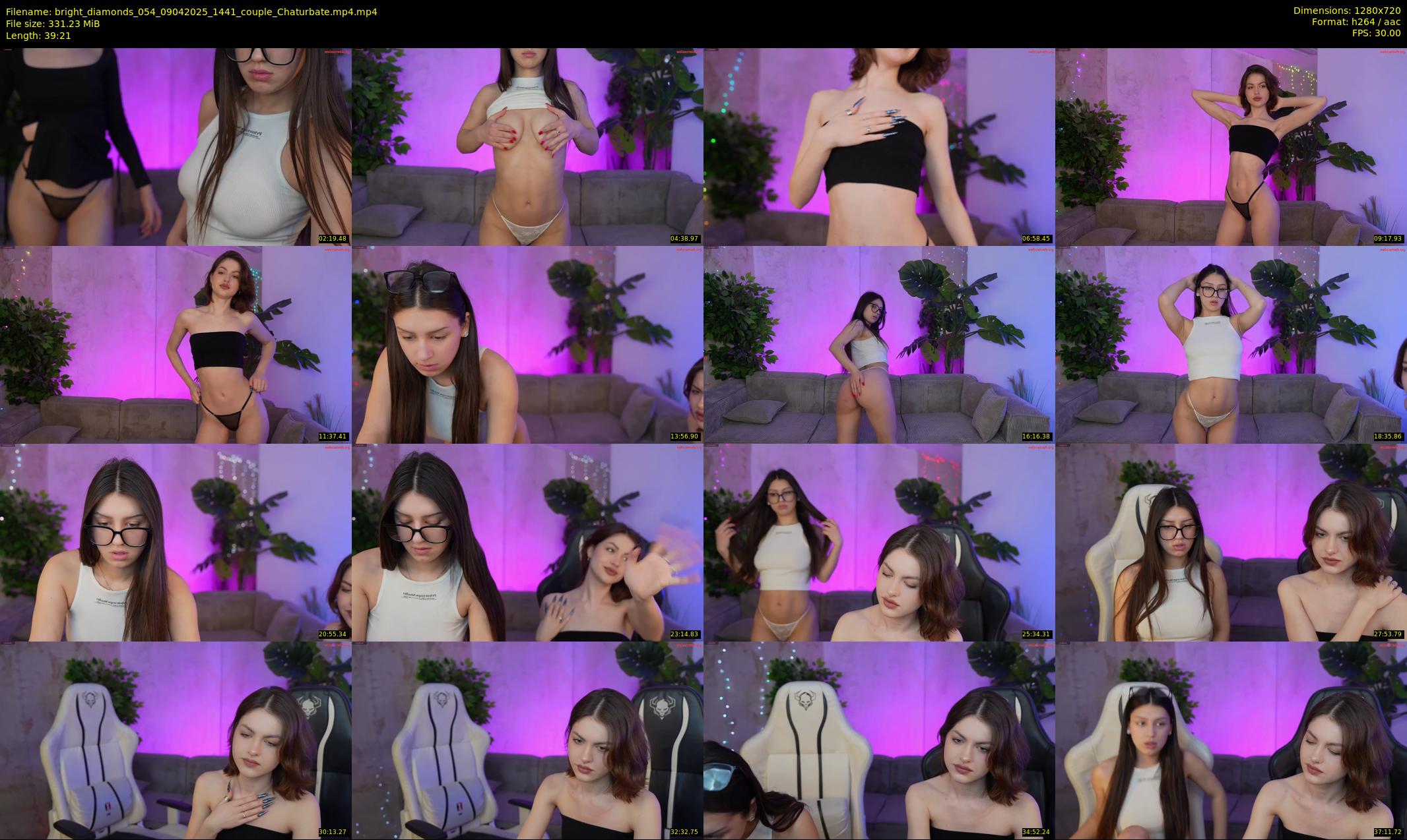 bright_diamonds_054 — 40 minute Chaturbate couple cam show recording, 720p, Apr 9, 2025