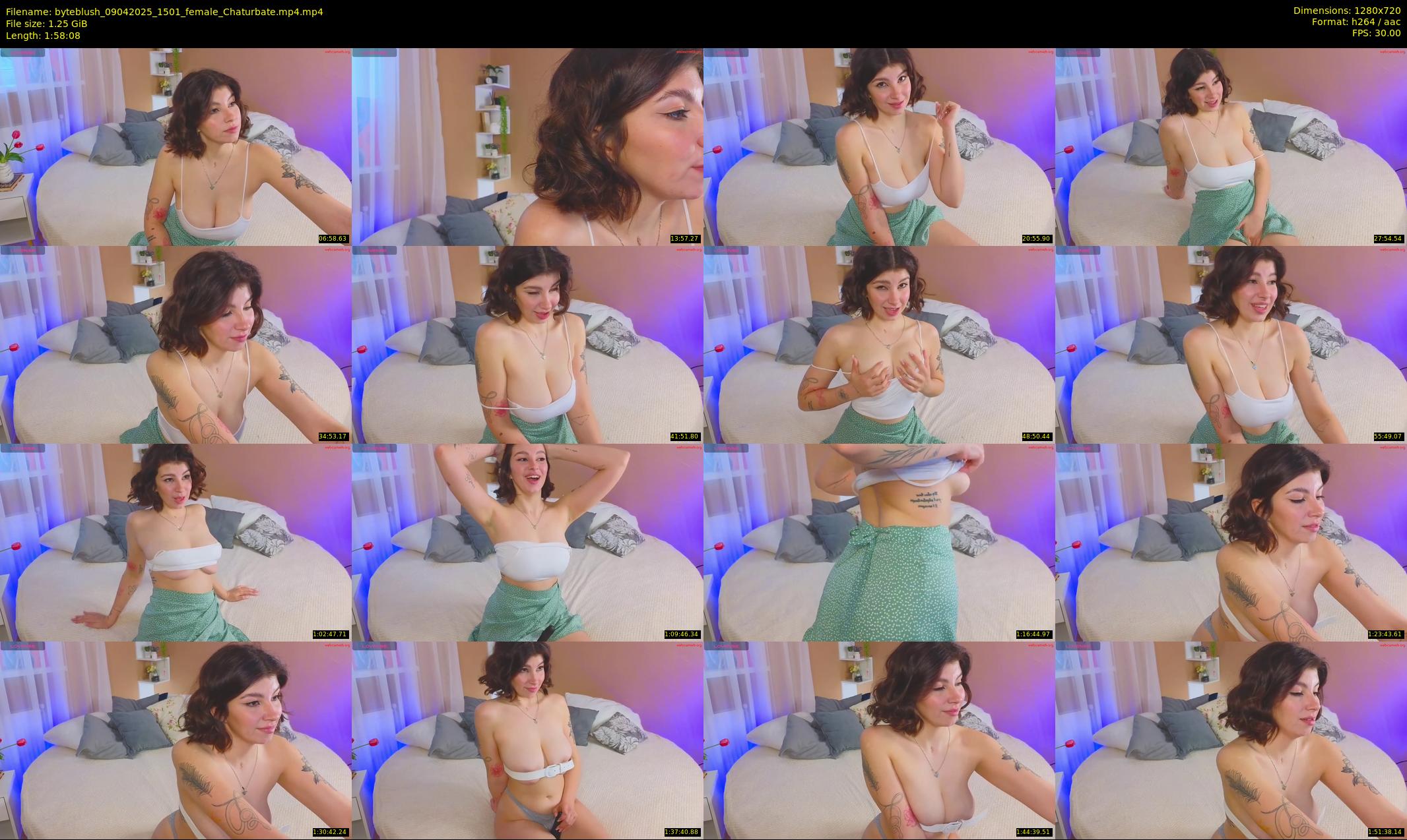byteblush — 119 minute Chaturbate female cam show recording, 720p, Apr 9, 2025
