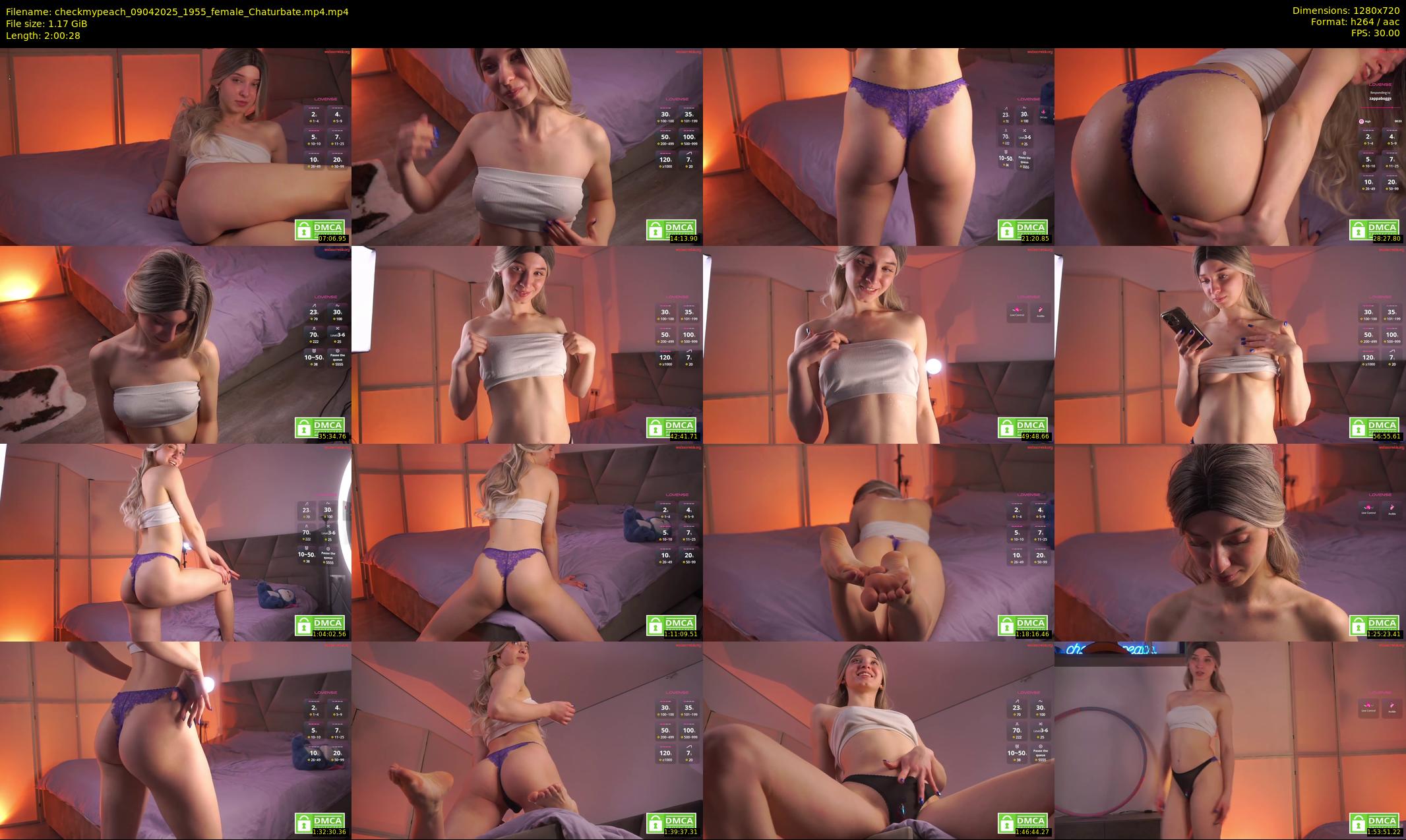 checkmypeach — 121 minute Chaturbate female cam show recording, 720p, Apr 9, 2025