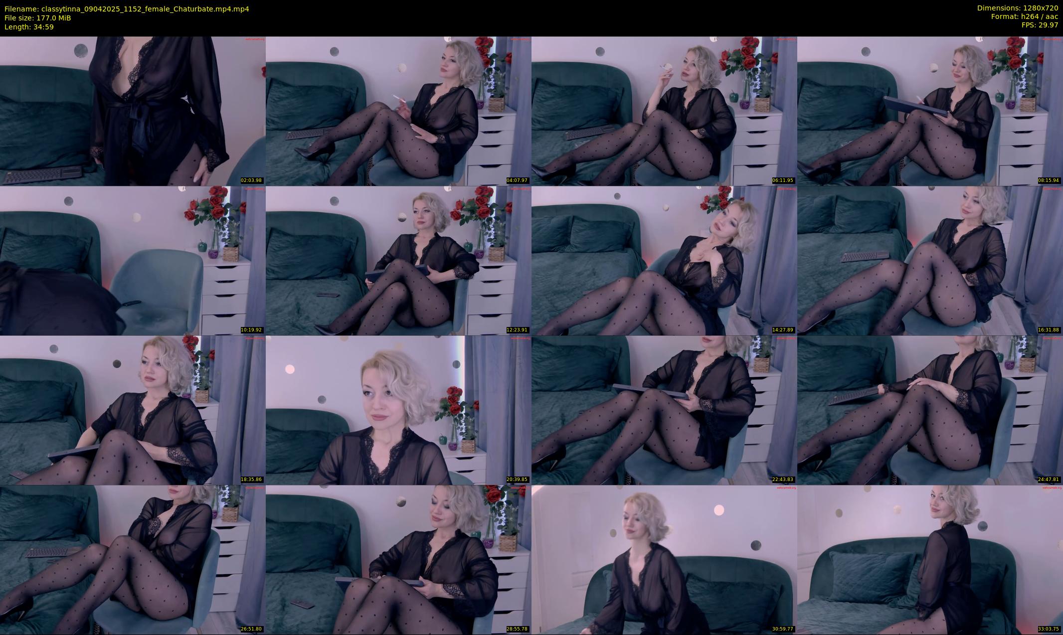 classytinna — 35 minute Chaturbate female cam show recording, 720p, Apr 9, 2025