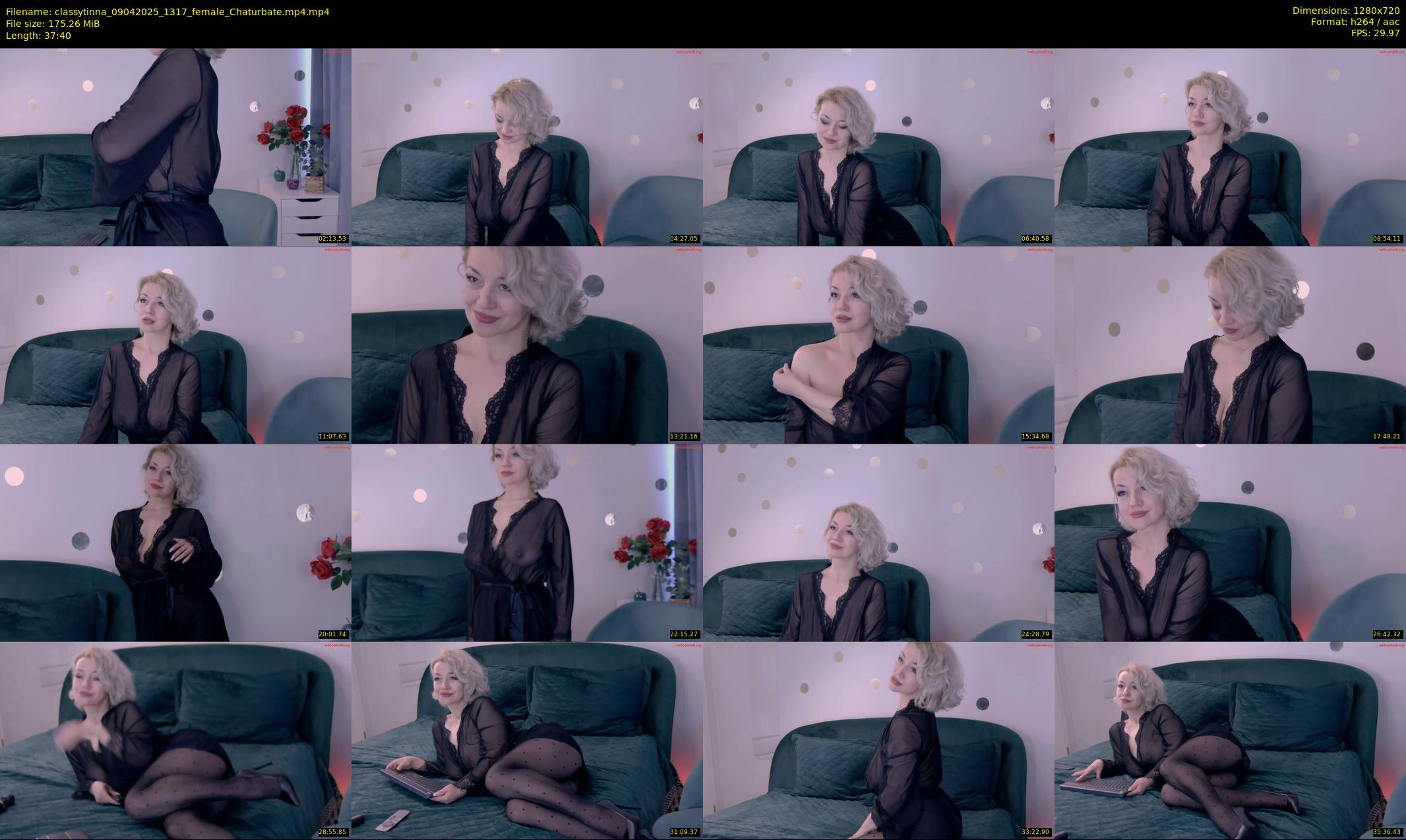 classytinna — 38 minute Chaturbate female cam show recording, 720p, Apr 9, 2025