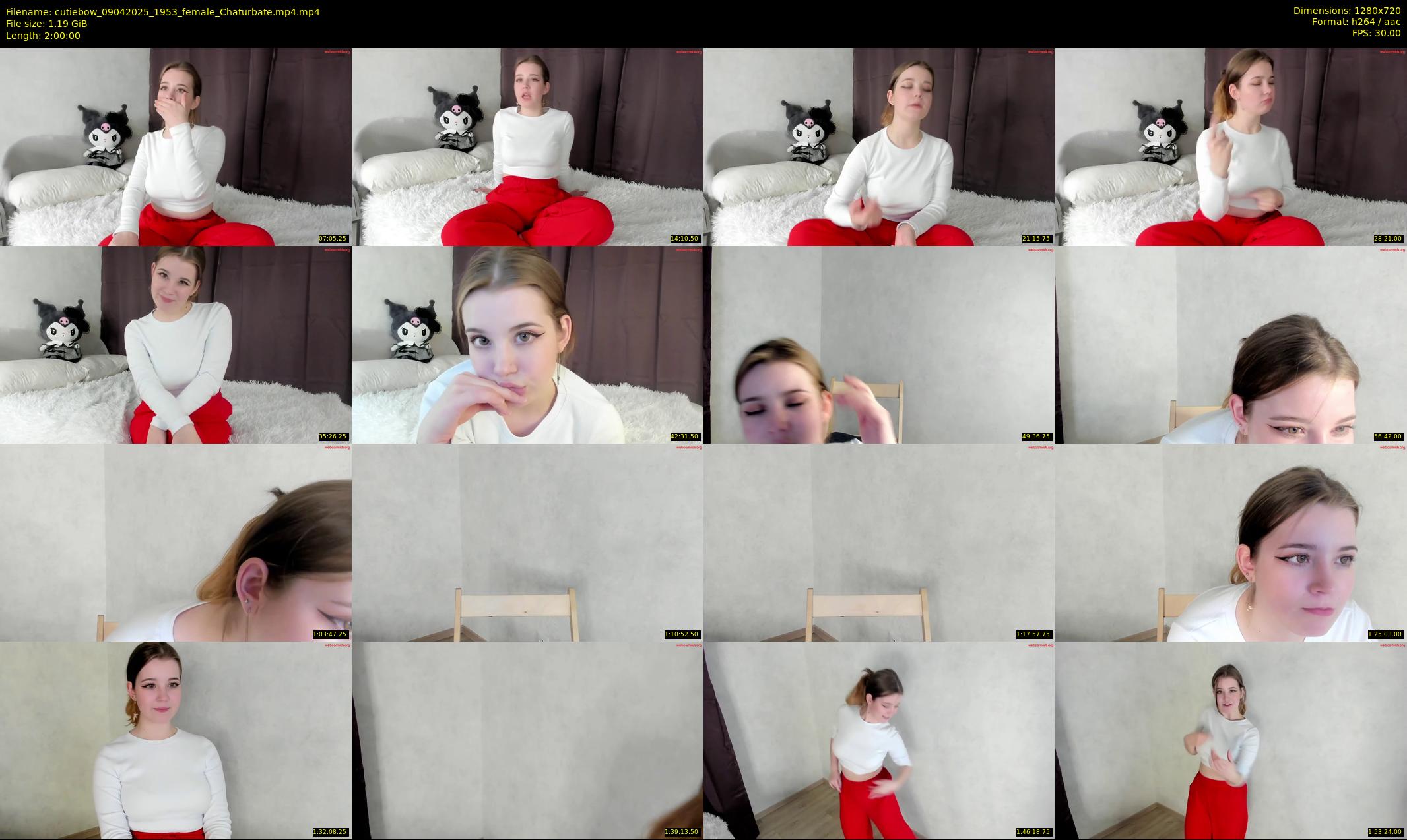 cutiebow — 120 minute Chaturbate female cam show recording, 720p, Apr 9, 2025