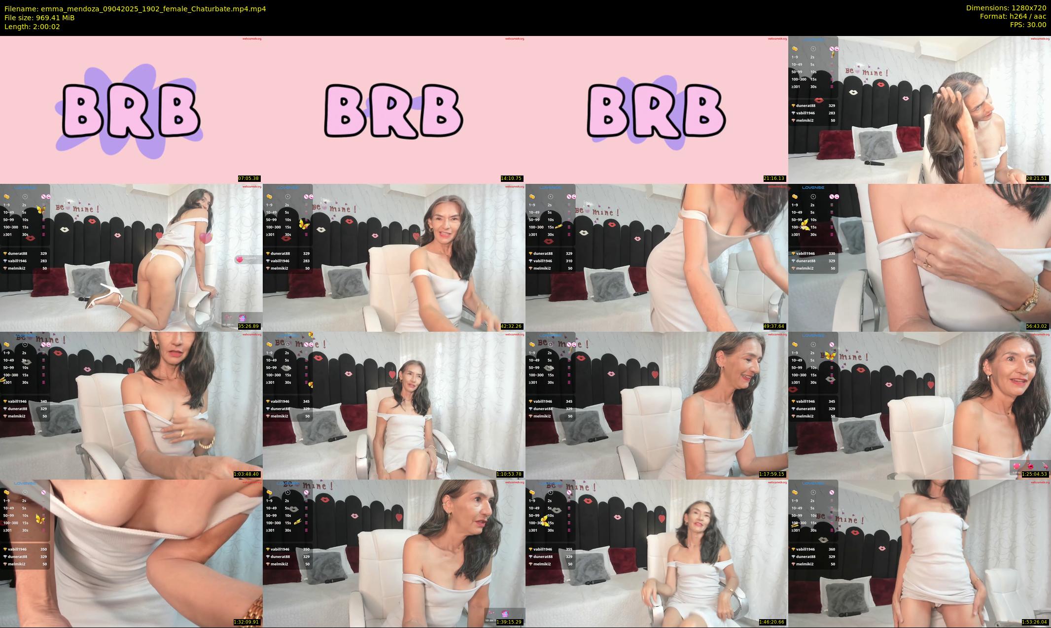 emma_mendoza — 121 minute Chaturbate female cam show recording, 720p, Apr 9, 2025