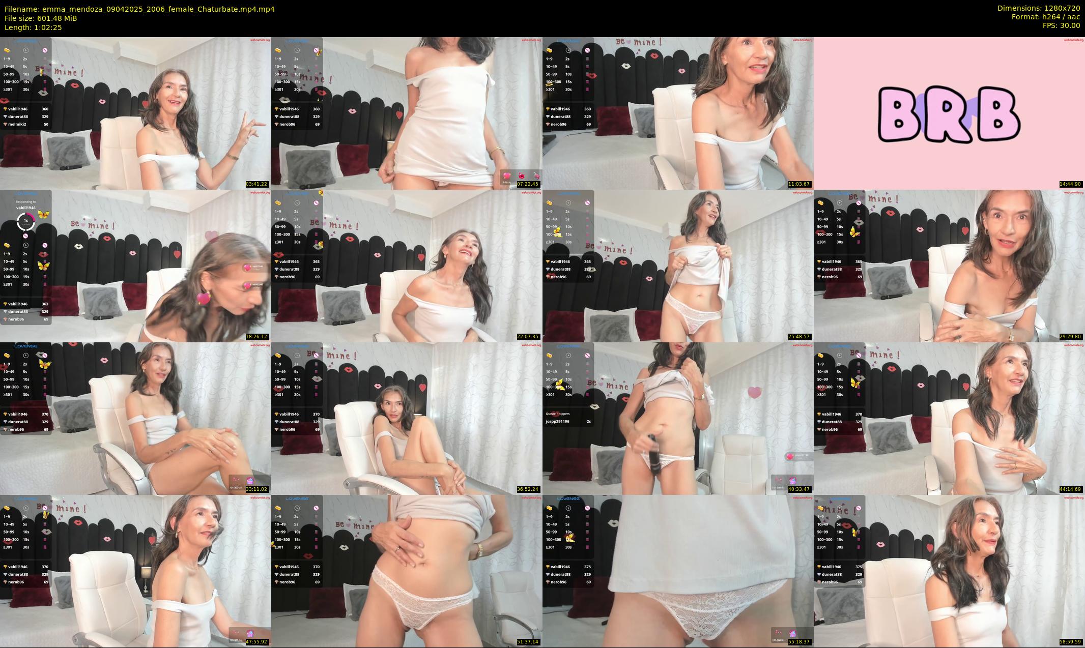 emma_mendoza — 63 minute Chaturbate female cam show recording, 720p, Apr 9, 2025